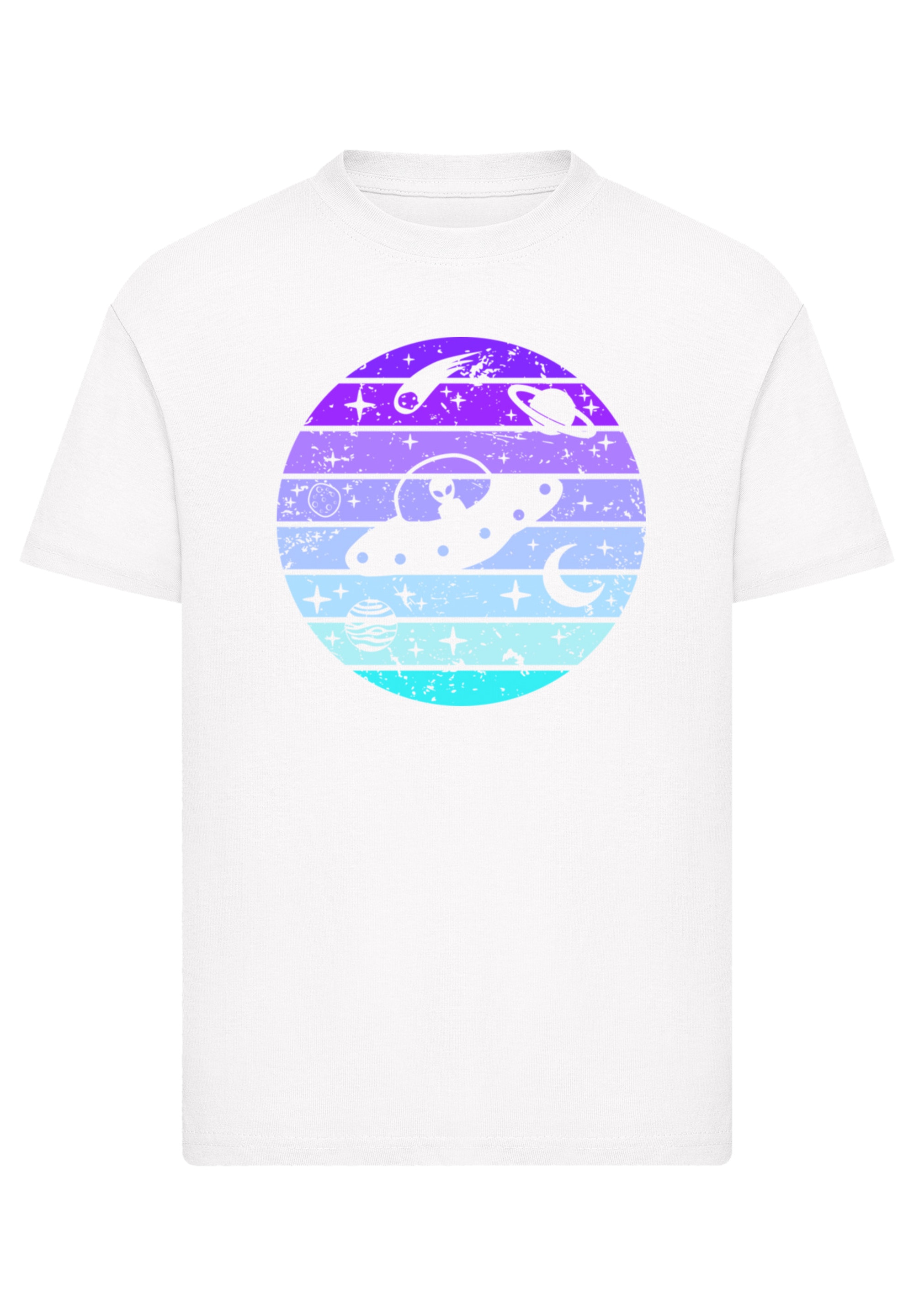 F4NT4STIC T-Shirt »Retro Alien Weltraum Sonnenuntergang«, Premium Qualität