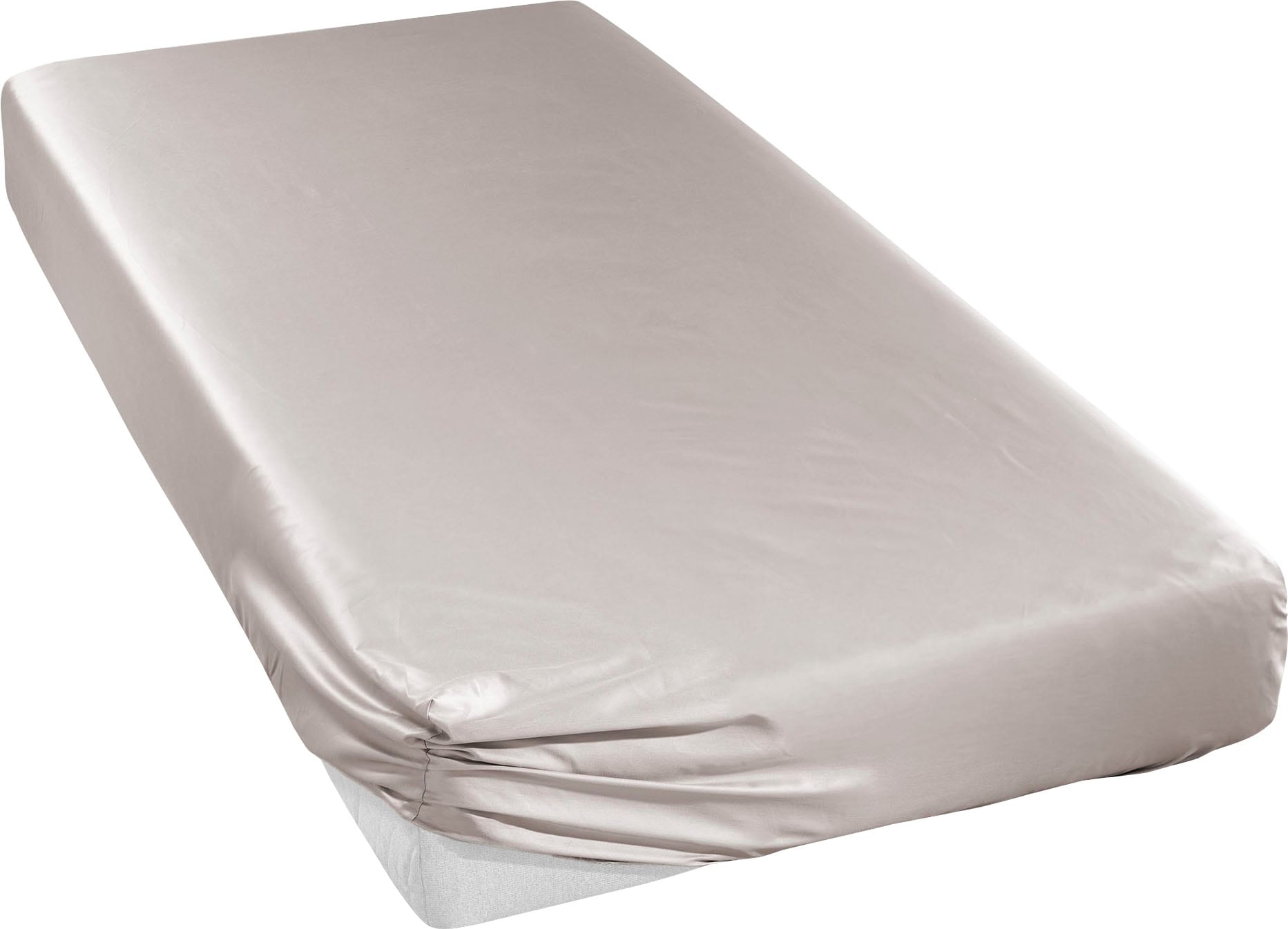 Curt Bauer Spannbettlaken "Uni-Mako-Satin in Gr. 90x200, 140x200 oder 180x2 günstig online kaufen