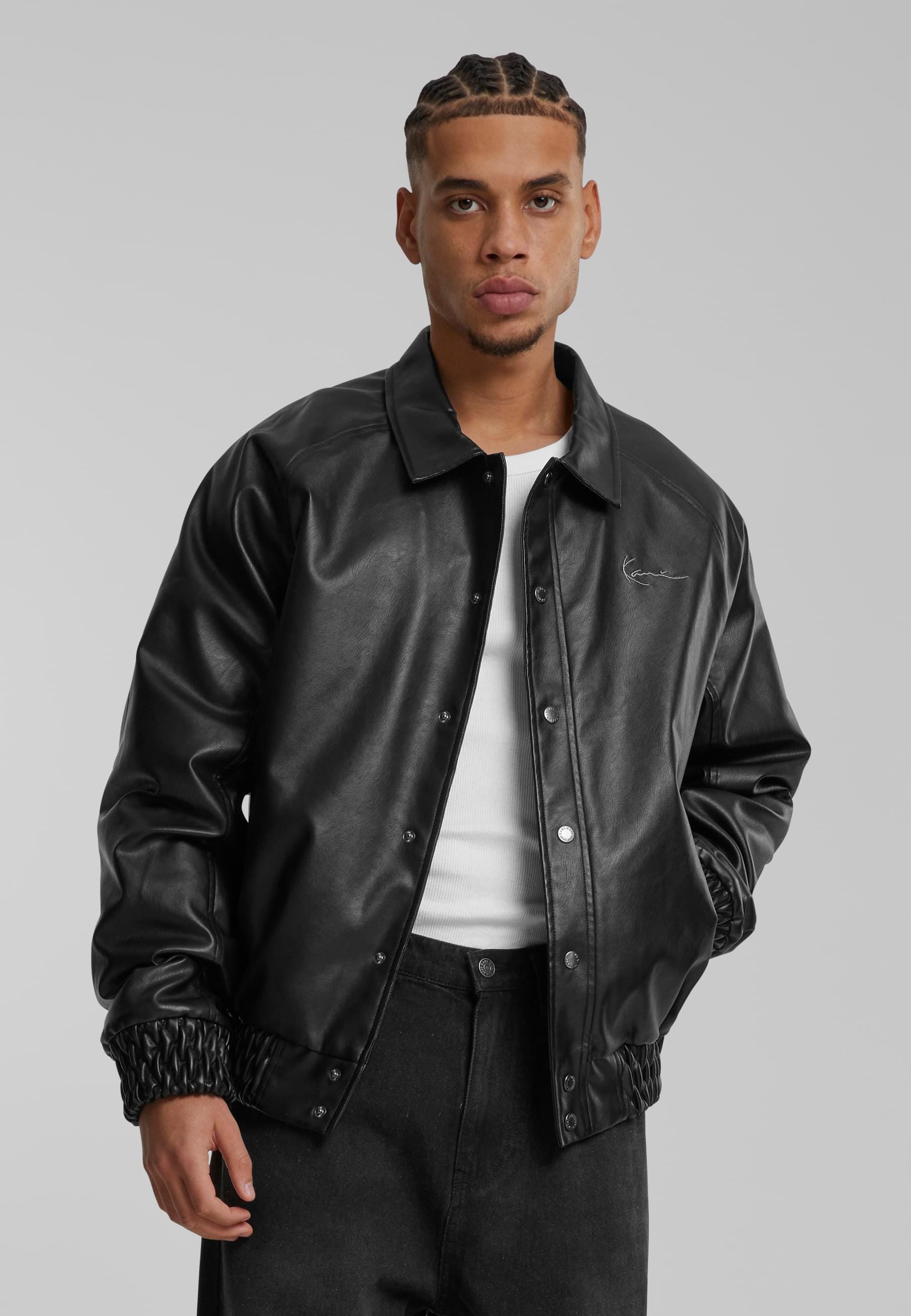 Karl Kani Collegejacke »Karl Kani Kani Star Full Pu College Jacket«, (1 St.), ohne Kapuze