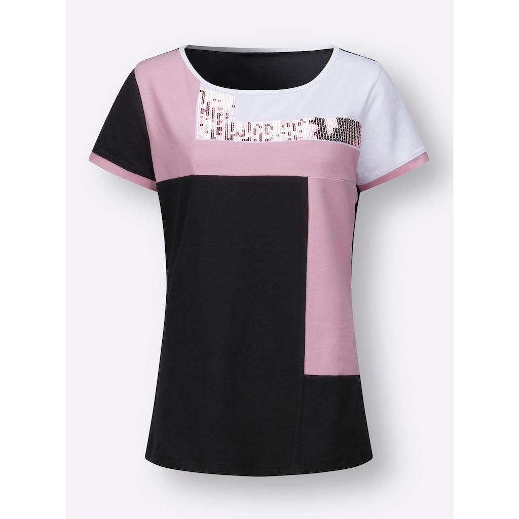 Classic Basics Paillettenshirt »Rundhals-Shirt«, (1 tlg.)