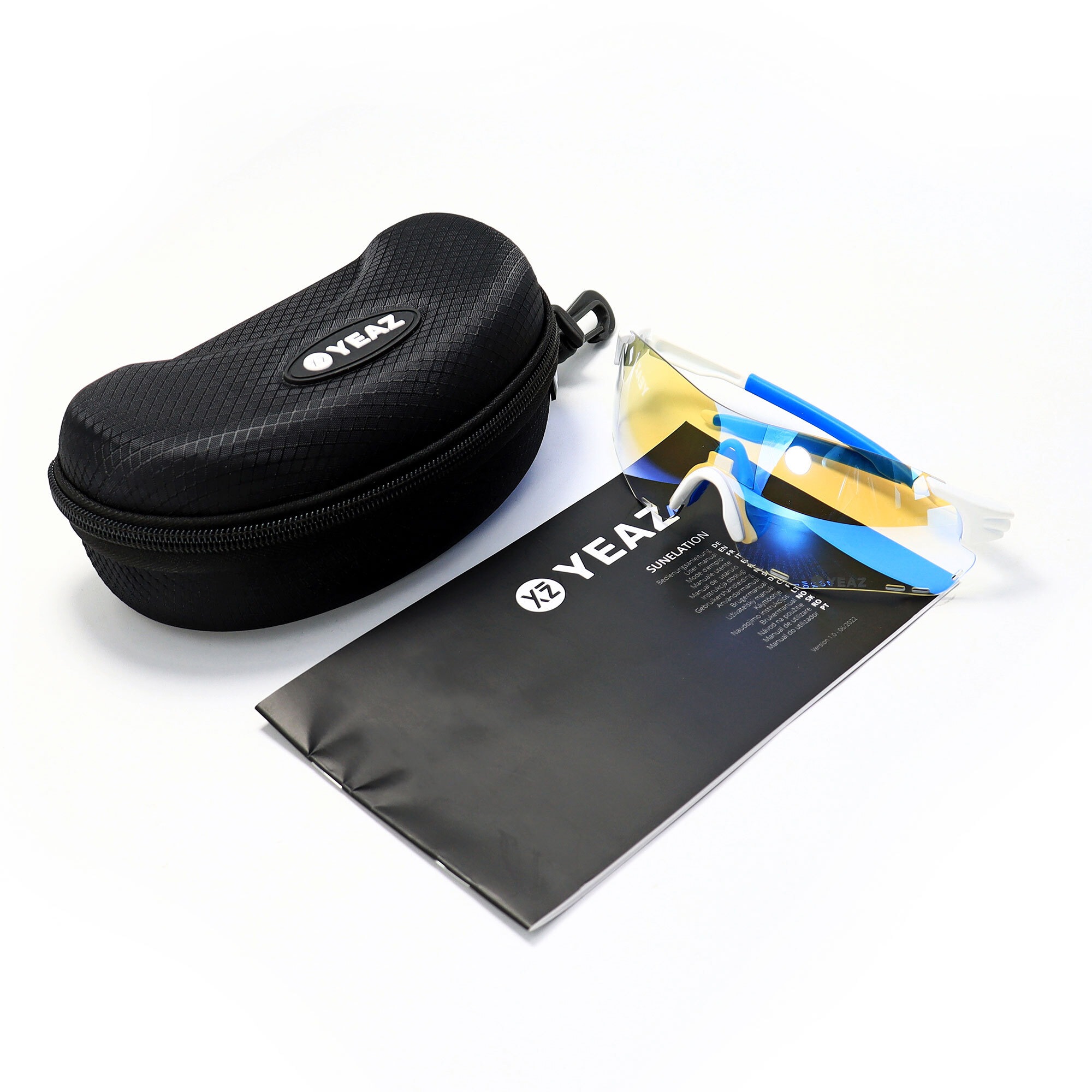 YEAZ SUNELATION Lunettes de Sport Blanc/Bleu 3