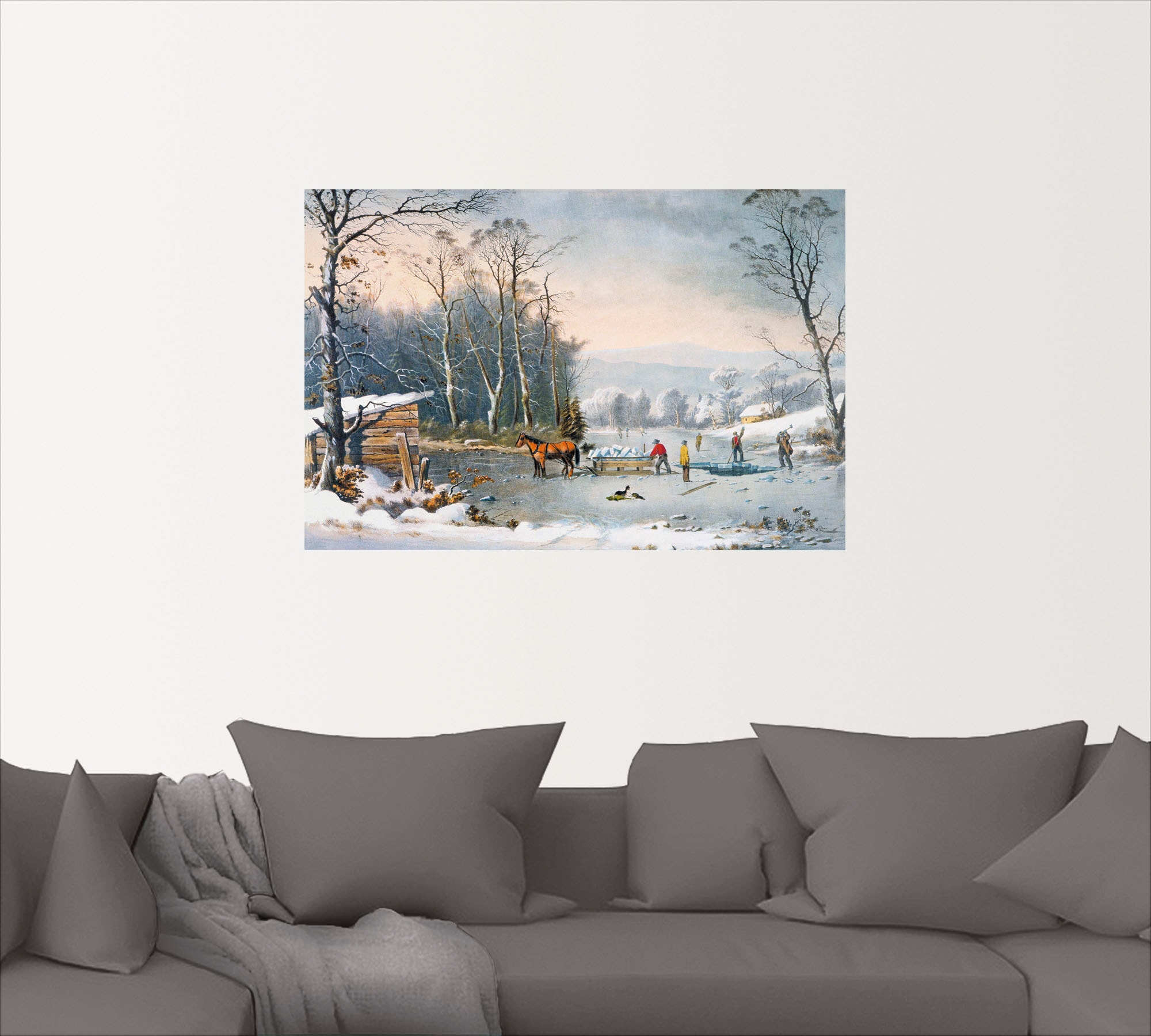 Artland Wandbild »Winterlandschaft«, Vier Jahreszeiten, (1 St.), als Leinwandbild, Wandaufkleber oder Poster in versch. Größen