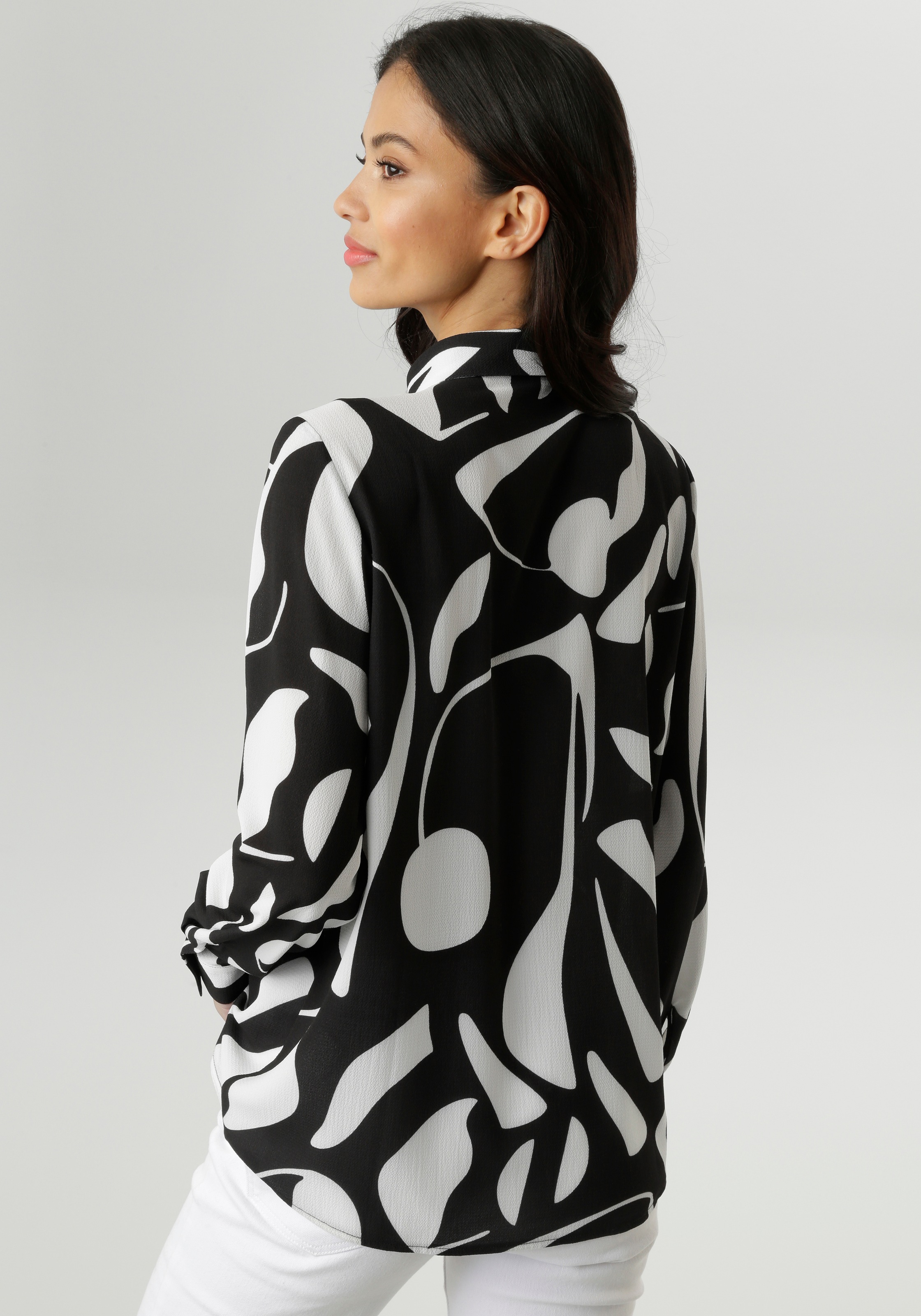 Aniston SELECTED Hemdbluse in elastischer Crepe-Qualität günstig online kaufen