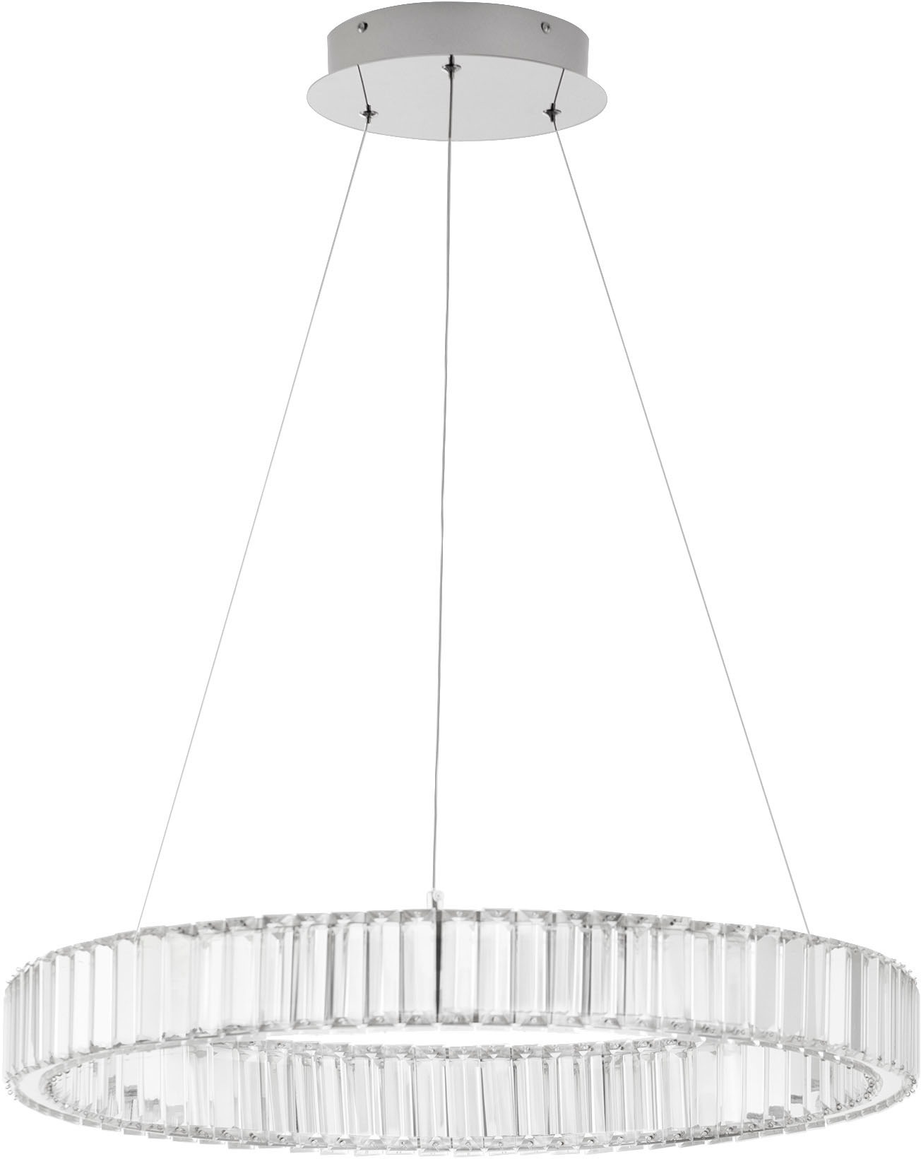 NOVA LUCE LED-Hängeleuchte "AURELIA", silber, 1, Ø 60cm, 1 Stk., Leuchten