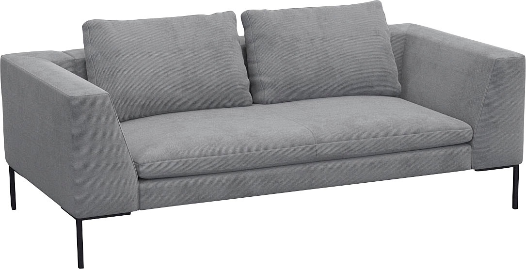 FLEXLUX 2,5-Sitzer »Loano«, modernes Sofa, frei im Raum stellbar, lose Kissen, Kaltschaum im Sitz