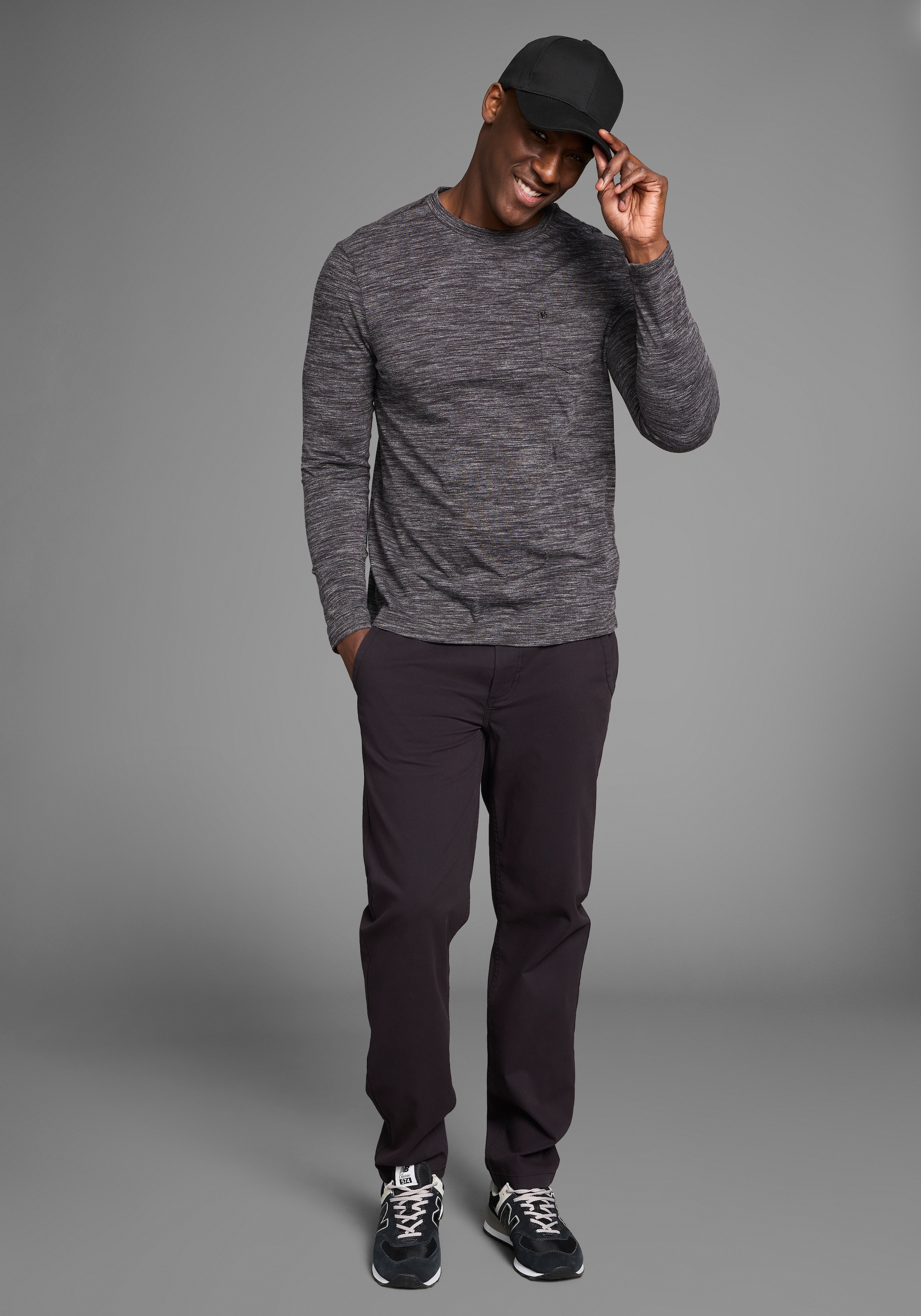 Bruno Banani Langarmshirt, Langarmshirt in schmaler Passform