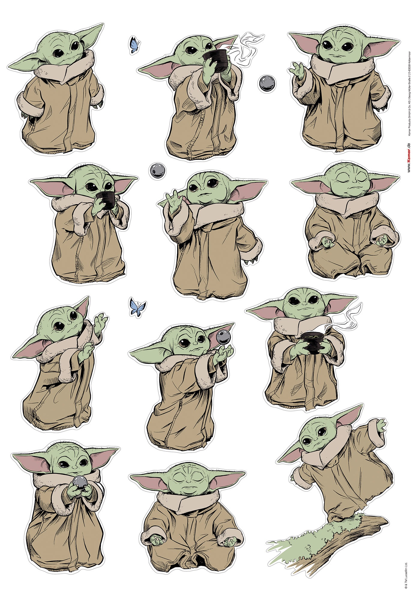 Komar Wandtattoo "Star Wars The Mandalorian Grogu The Cutest" 50 x 70 cm (B günstig online kaufen