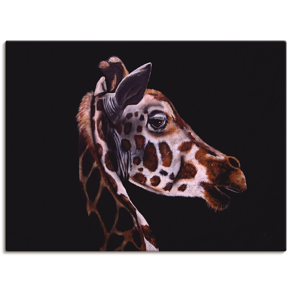 Artland Leinwandbild »Giraffen Portrait«, Wildtiere, (1 St.)