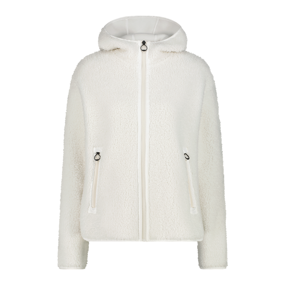 CMP Kapuzenplüschjacke mit Reißverschluss, leicht, atmungsaktiv, normale Länge