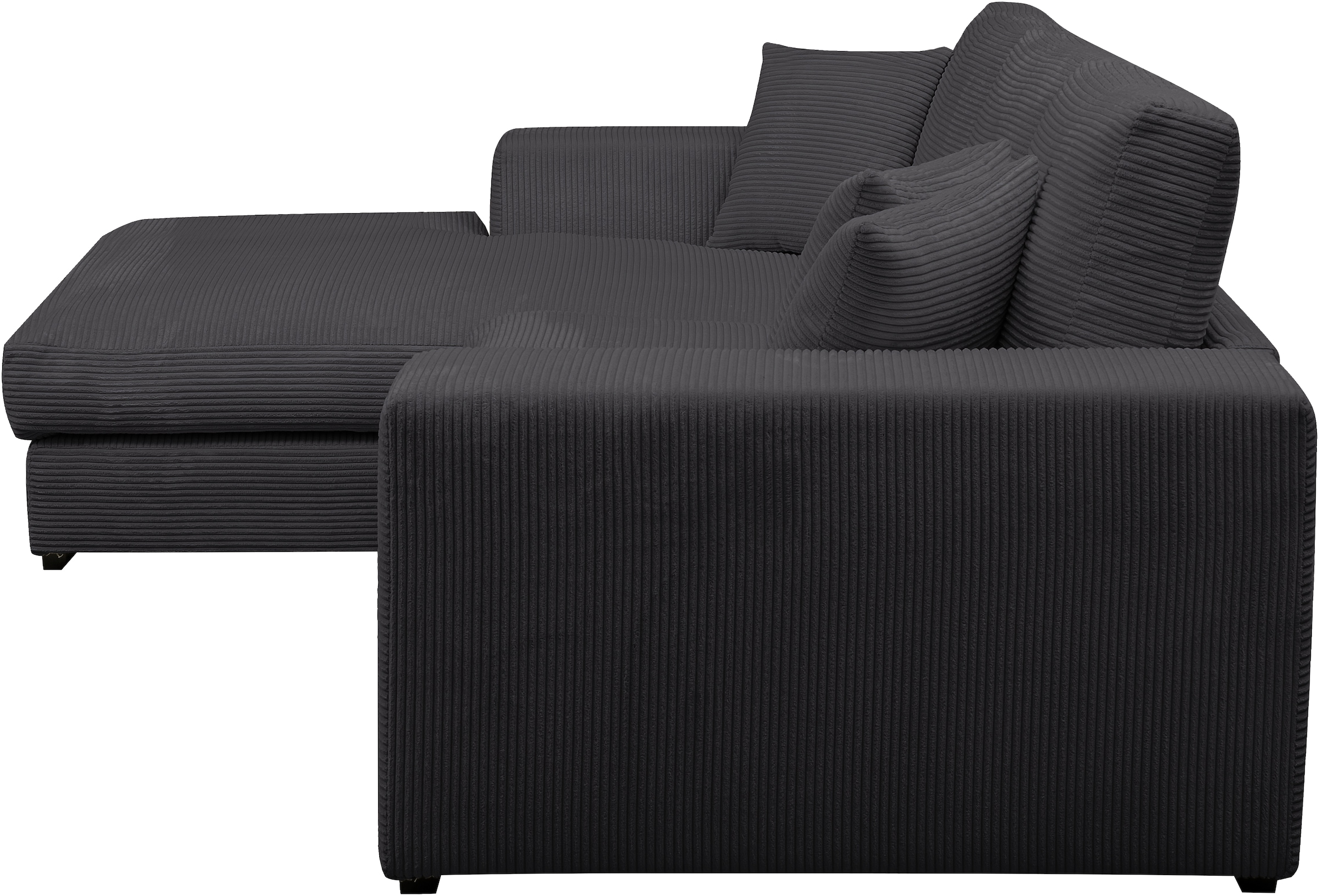 WERK2 Ecksofa »Eden modern und zeitlos, geschmackvolles Sofa, Breite 286cm, L-Form«, Design Ecksofa in Cord mit besonders weichem Sitzkomfort
