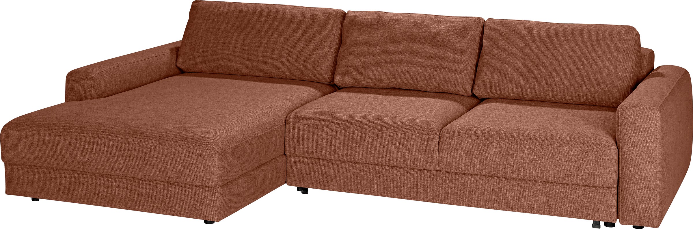 TRENDMANUFAKTUR Ecksofa »Bourbon II, hoher Sitzkomfort, extrabreite Recamiere für Relaxkomfort«, wahlweise mit Bettfunktion und Bettkasten, zeitlos und elegant, L-Form