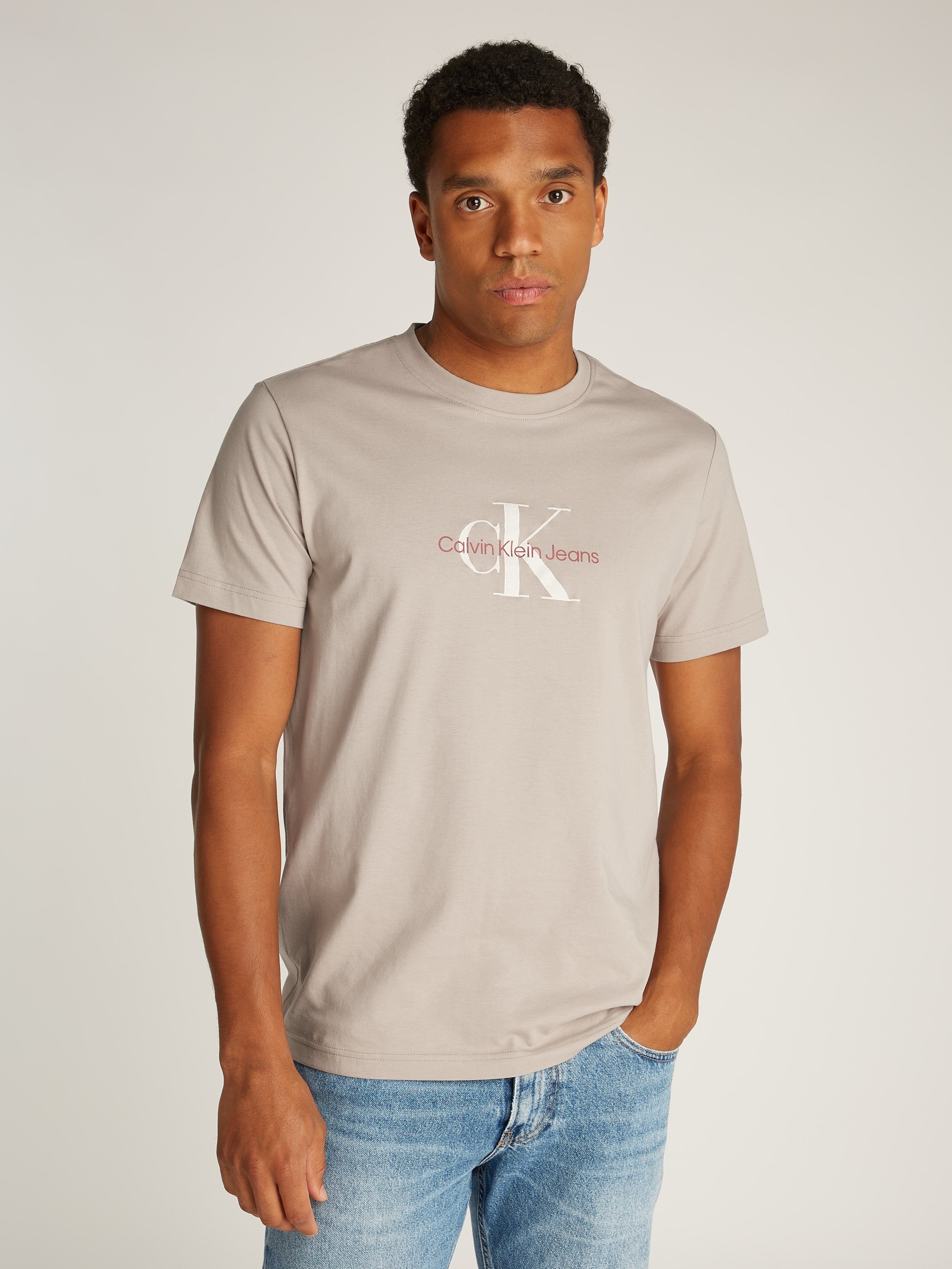 Calvin Klein Jeans T-Shirt »DISTRESSED MONOLOGO TEE«, mit Logodruck