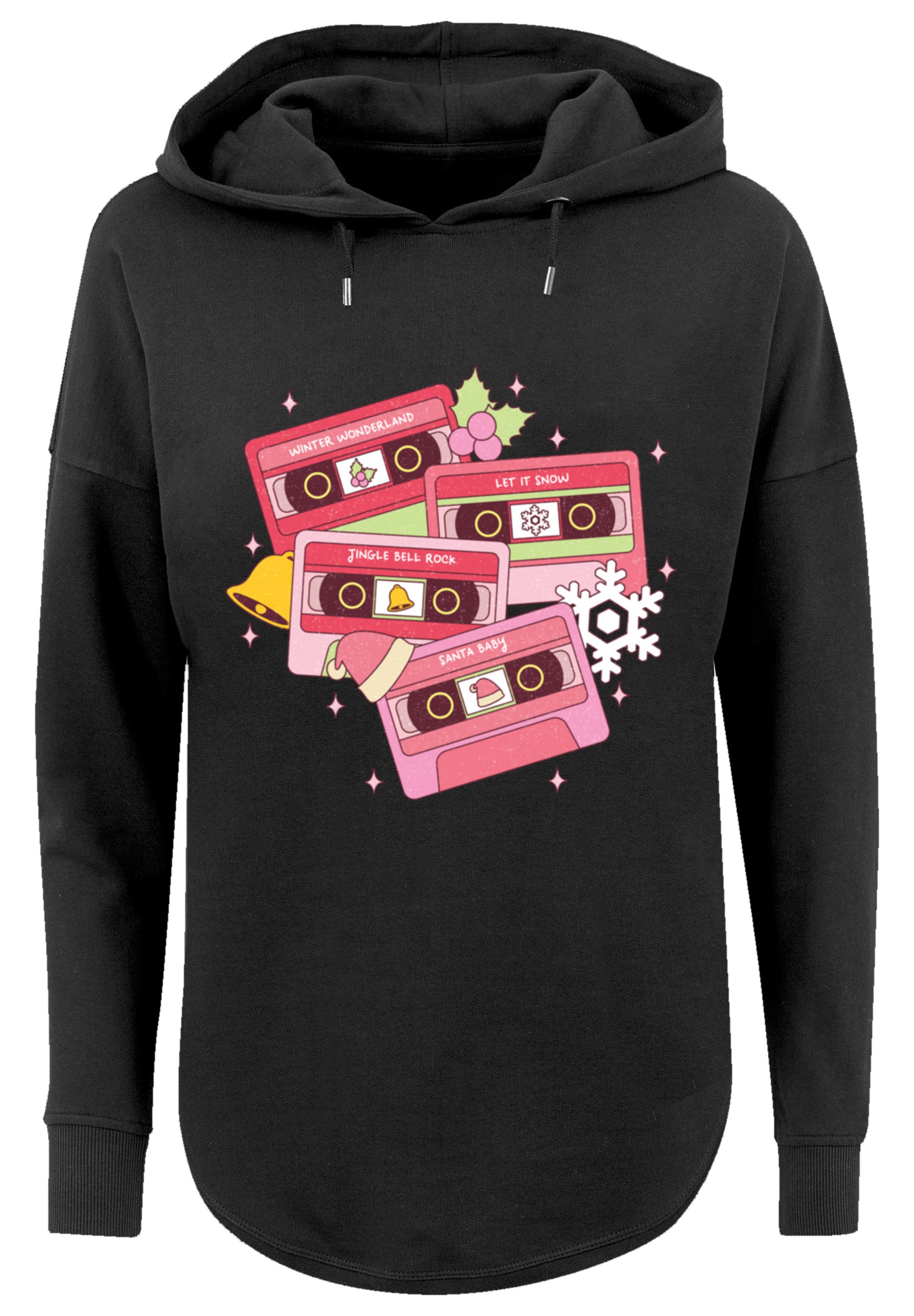 F4NT4STIC Kapuzenpullover "Weihnachten Retro Song Tapes Pink", Premium Qual günstig online kaufen