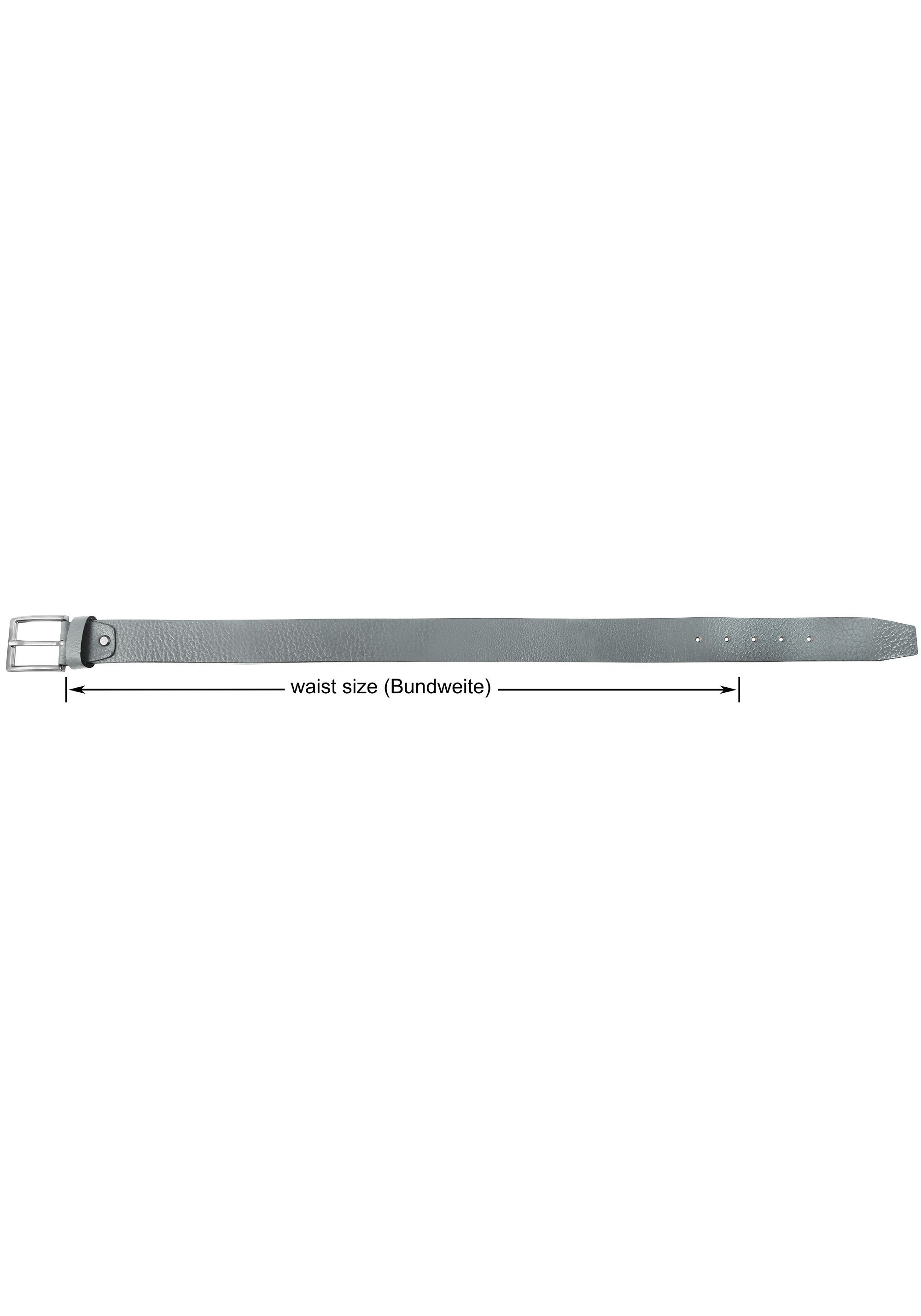 Leonardo Verrelli Ledergürtel »90 cm - 140 cm (Bundweite) in Grau aus 100% Echtleder, kürzbar«