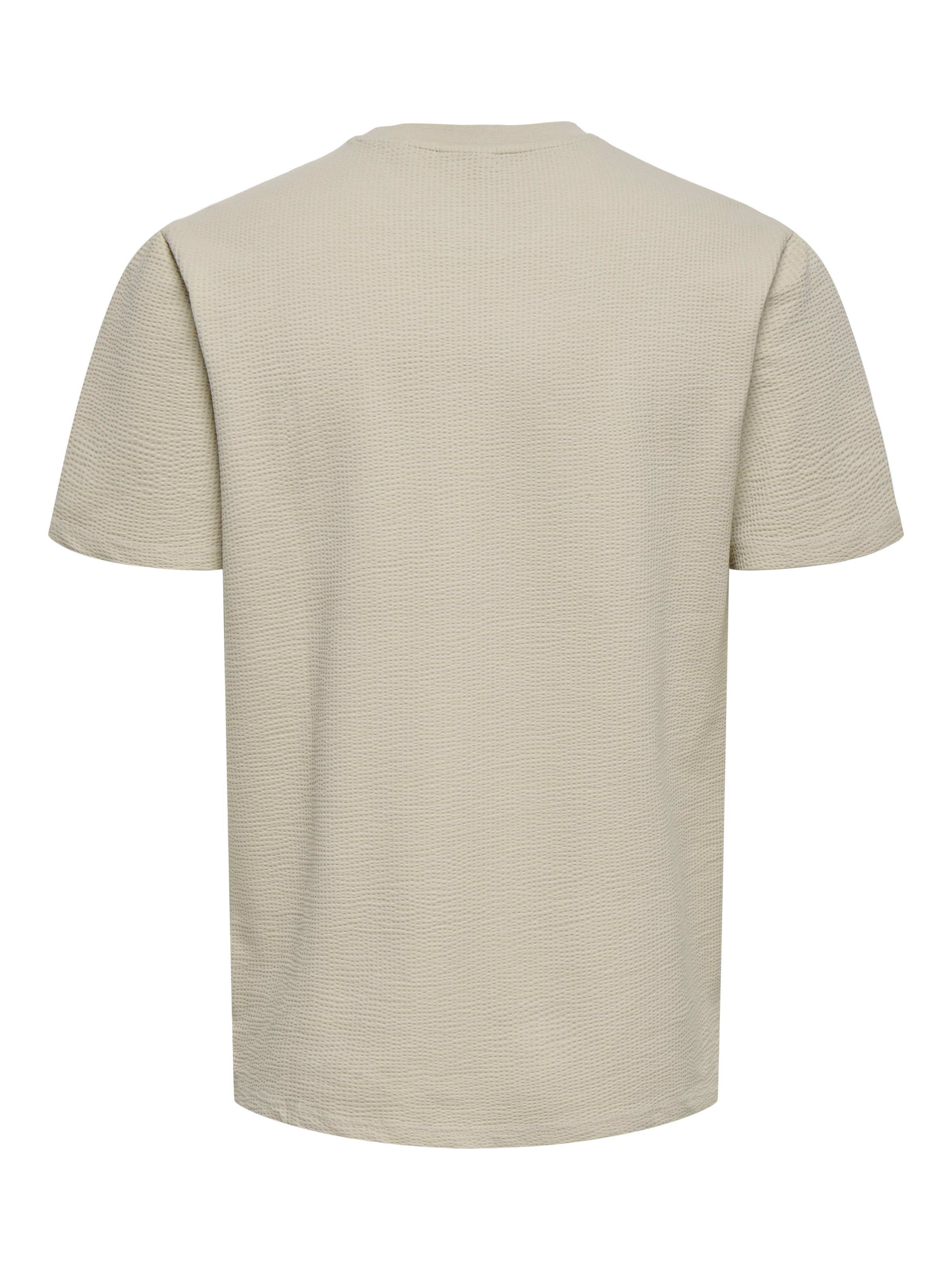ONLY & SONS Rundhalsshirt »ONSKIAN LIFE REG SEERSUCKER SS TEE NOOS«