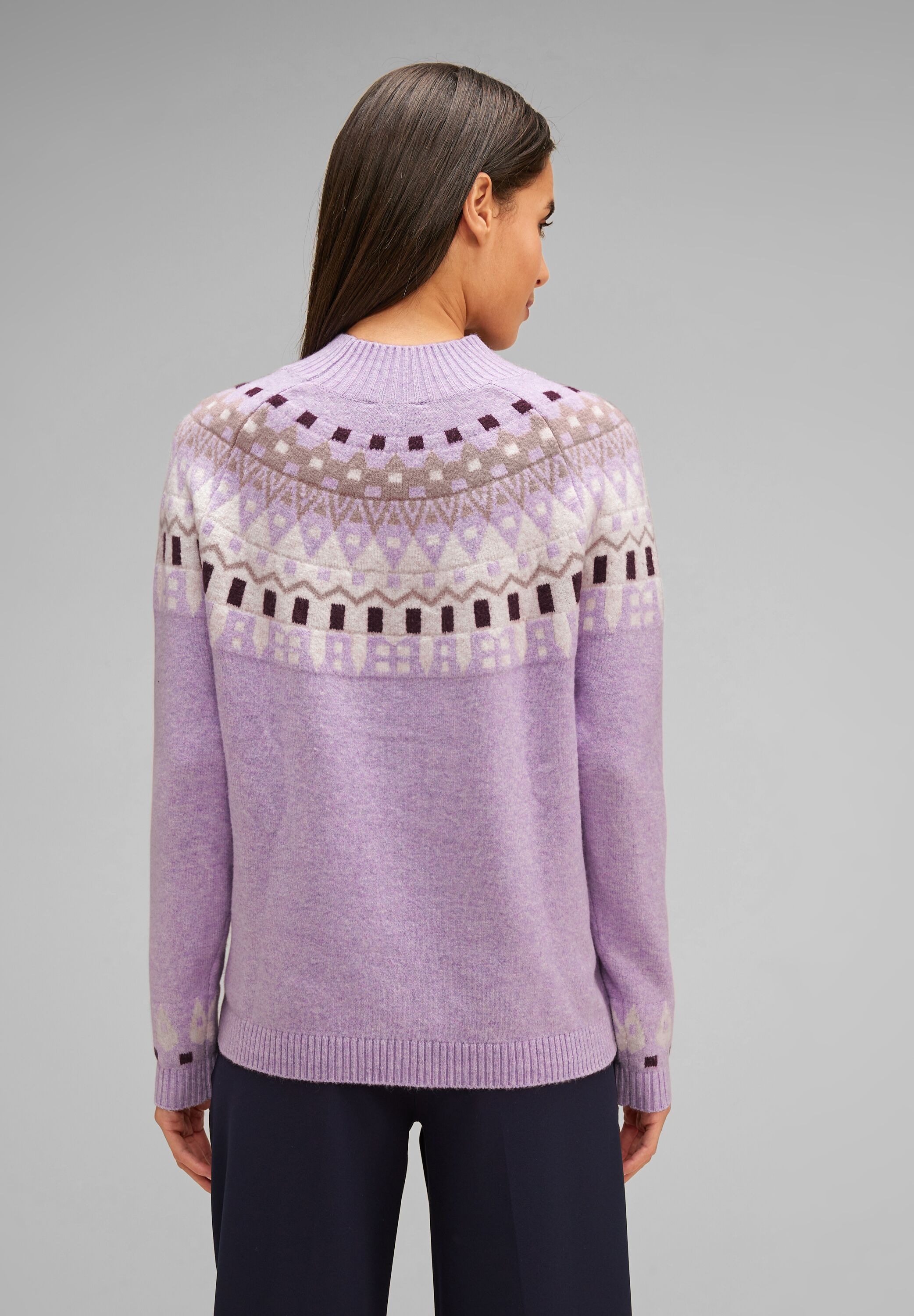 STREET ONE Strickpullover, mit Stehkragen