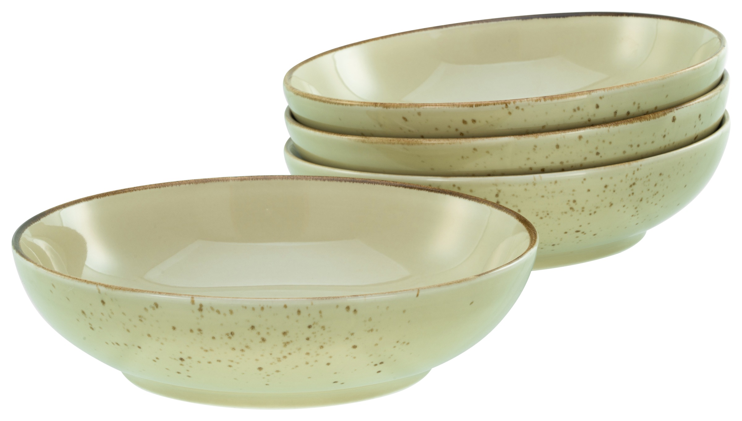 CREATABLE Schale "Nature Collection, Poke Bowl, Ø 22,5 cm, 4-tlg", Ø 22,5cm, braun, Schüsseln, Handwerklicher Look, Vintage, Höhe 5 cm