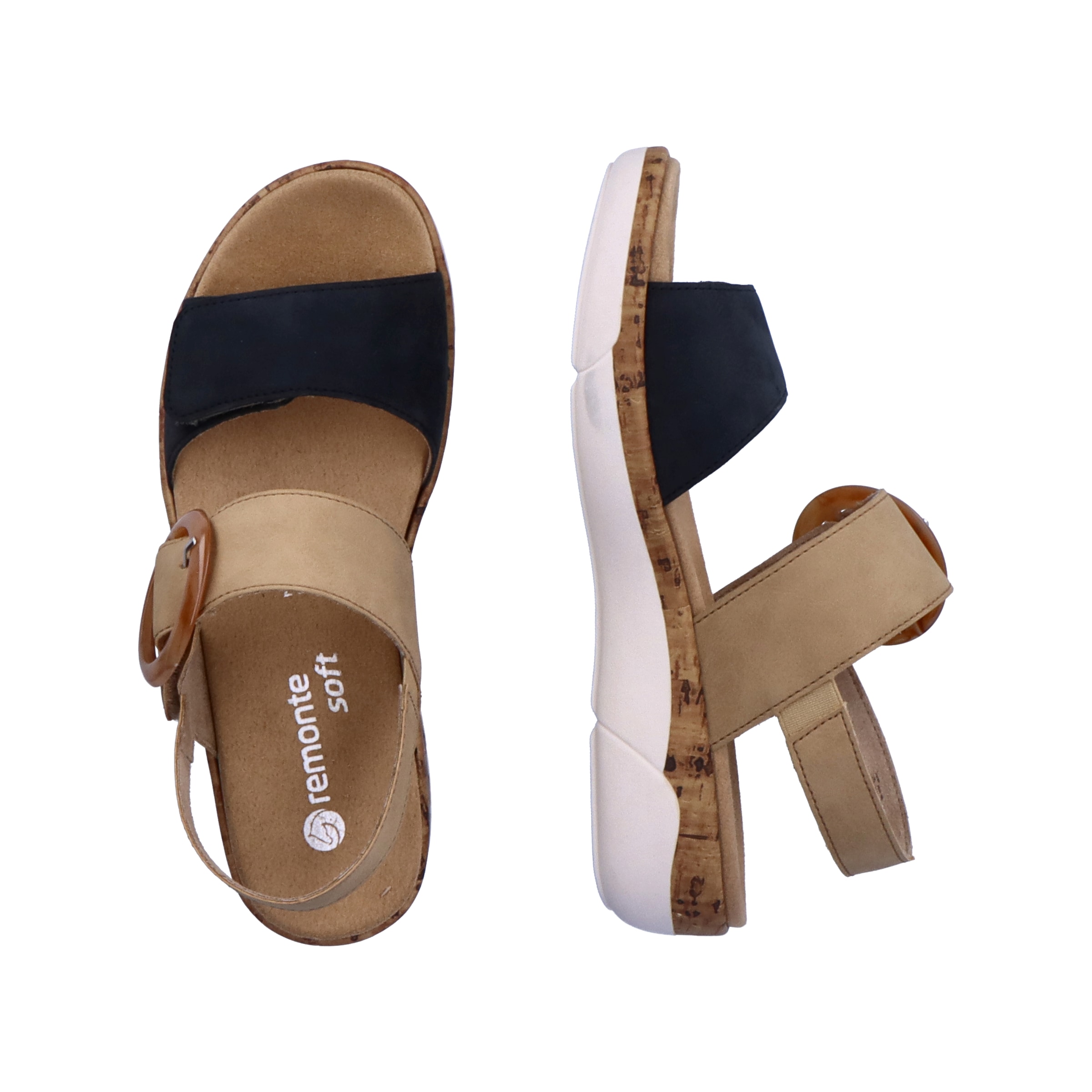 Remonte Keilsandalette, Sommerschuh, Riemchensandale, praktische Klettverschlüsse