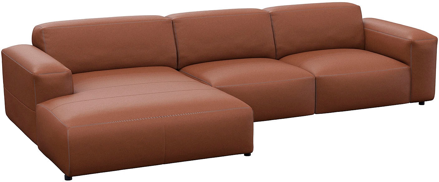 FLEXLUX Ecksofa "Lucera bequem und komfortabel durch hochwertigen Sitzaufba günstig online kaufen