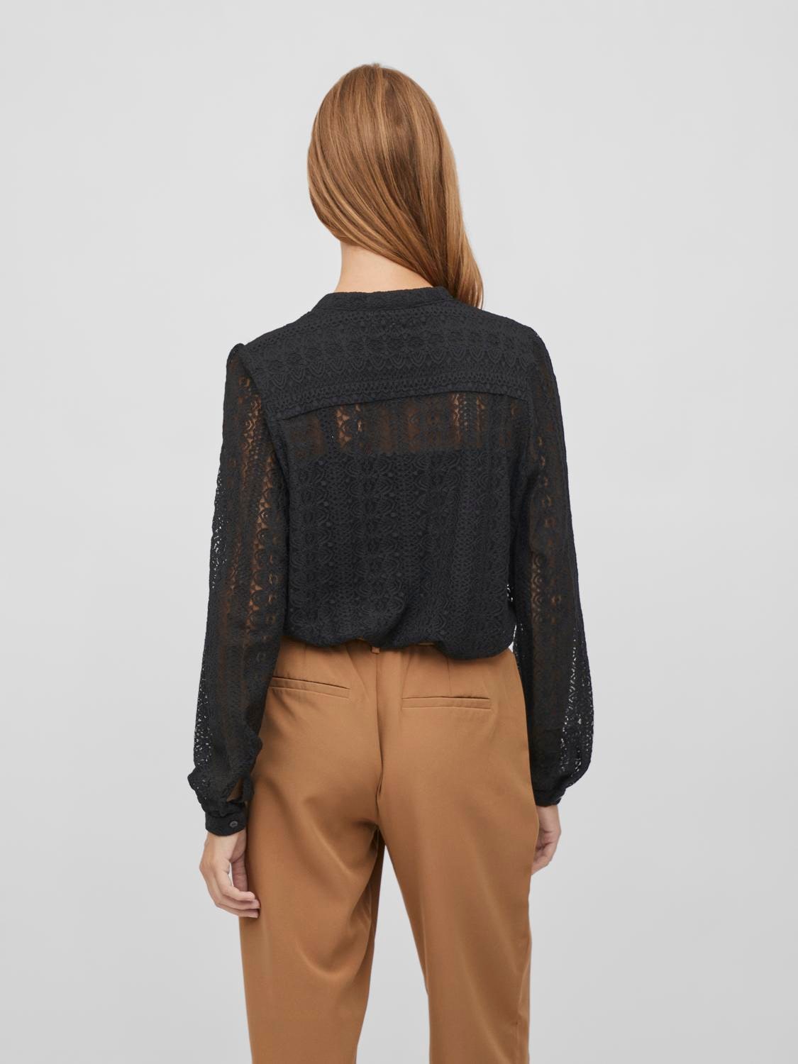 Thumbnail - Vila Blusenshirt "VICHIKKA LACE L/S SHIRT- NOOS"