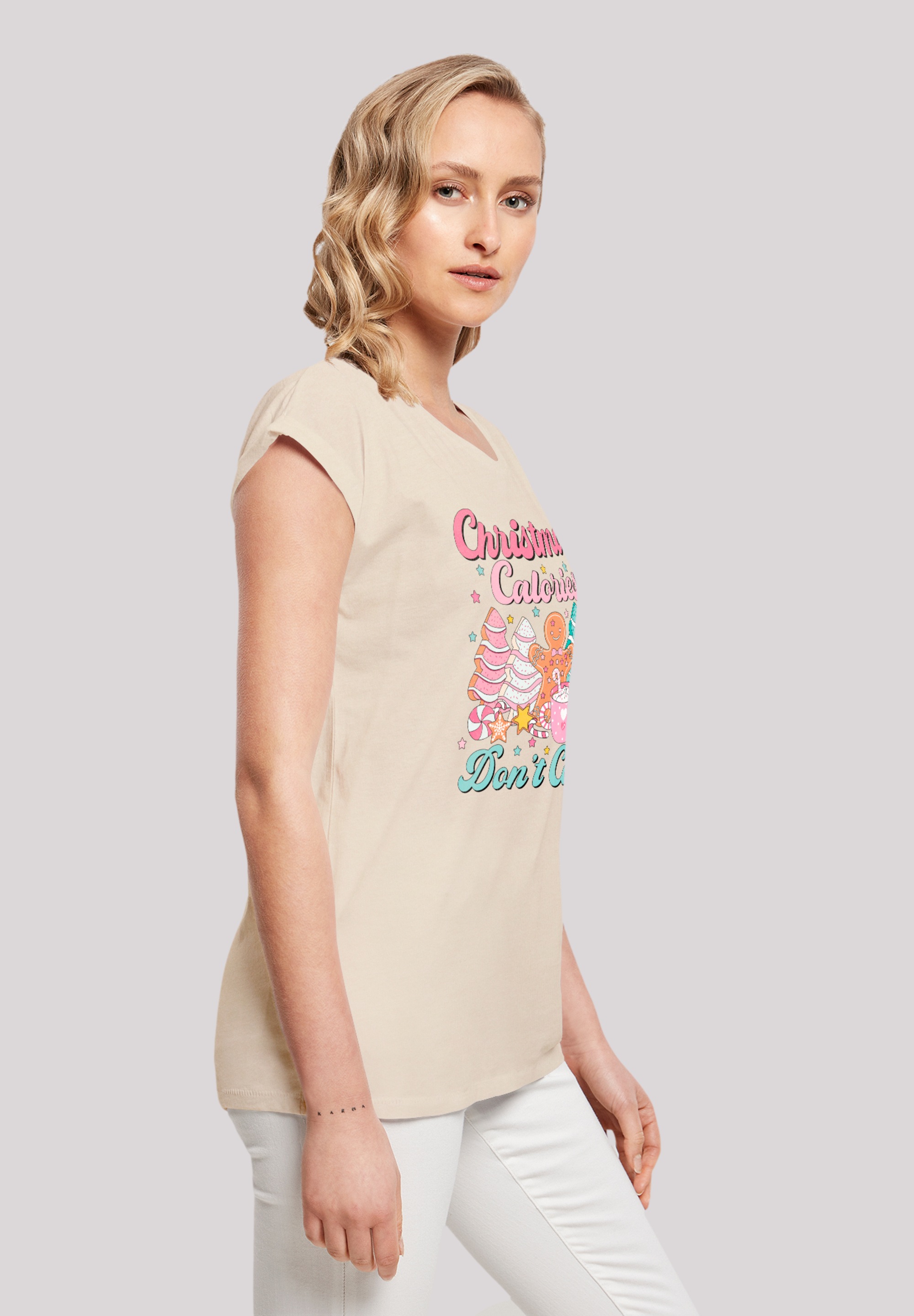 F4NT4STIC T-Shirt »Weihnachten Dont Count Candy«, Premium Qualität, Weihnachts-Kollection