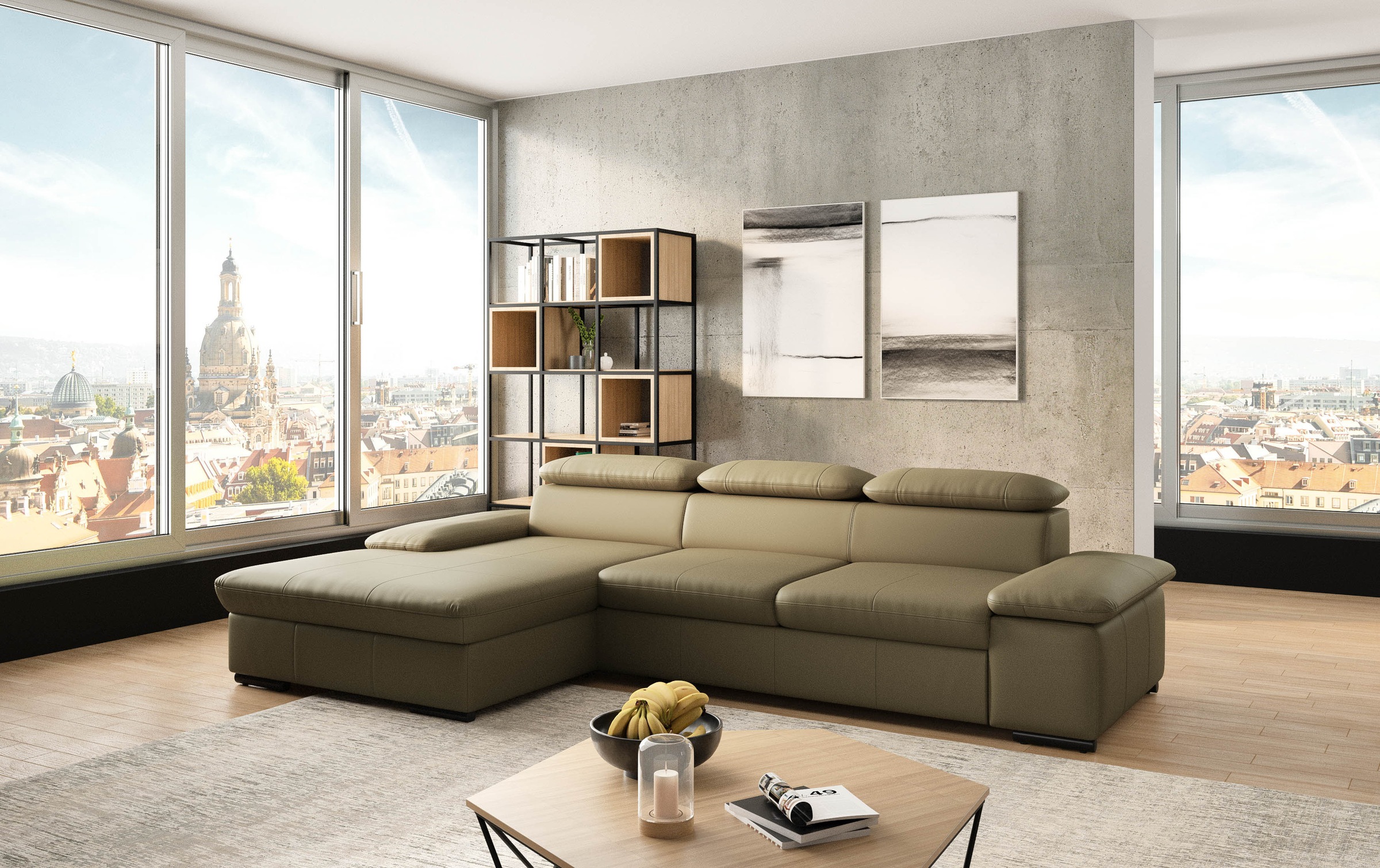sit&more Ecksofa »Alcudia L-Form«, wahlweise mit Bettfunktion