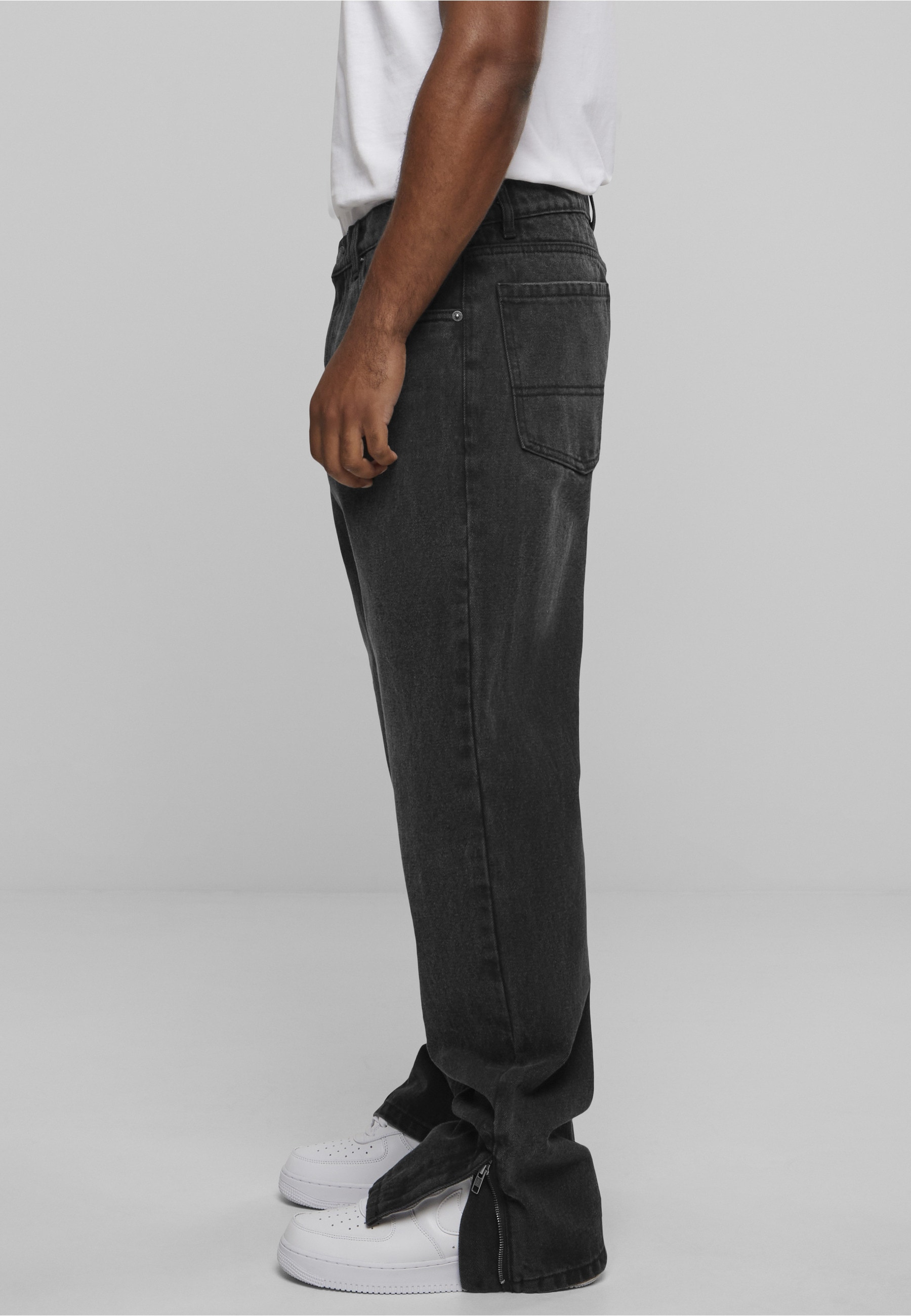 URBAN CLASSICS Bequeme Jeans »Urban Classics Herren Heavy Ounce Straight Fit Zipped Jeans«