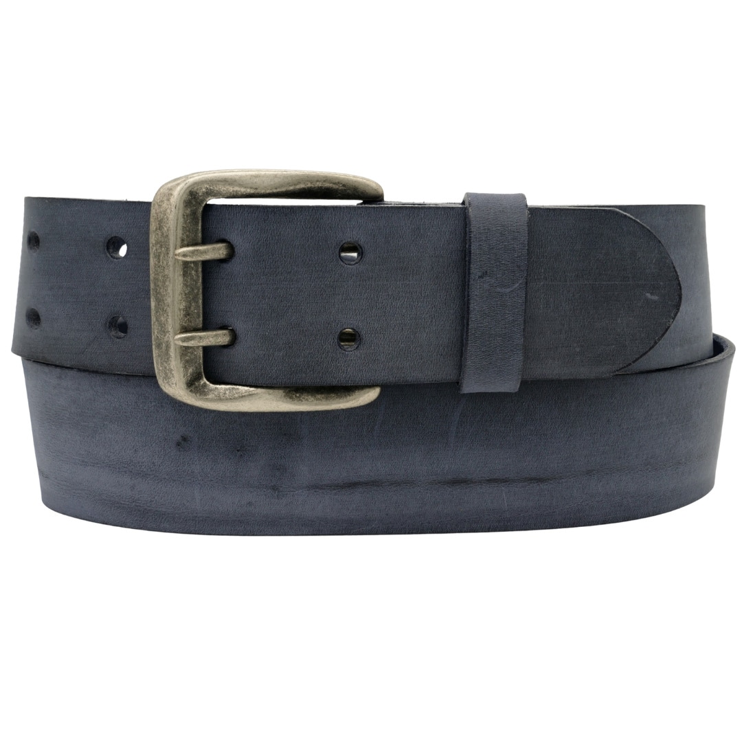 Ledergürtel ANNAMATONI "AnnaMatoni Ledergürtel Veldor Ledergürtel Veldor", Herren, Gr. TW105 - 120cm Gesamtlänge, blau (marine 490), 100% Leder, Gürtel Ledergürtel