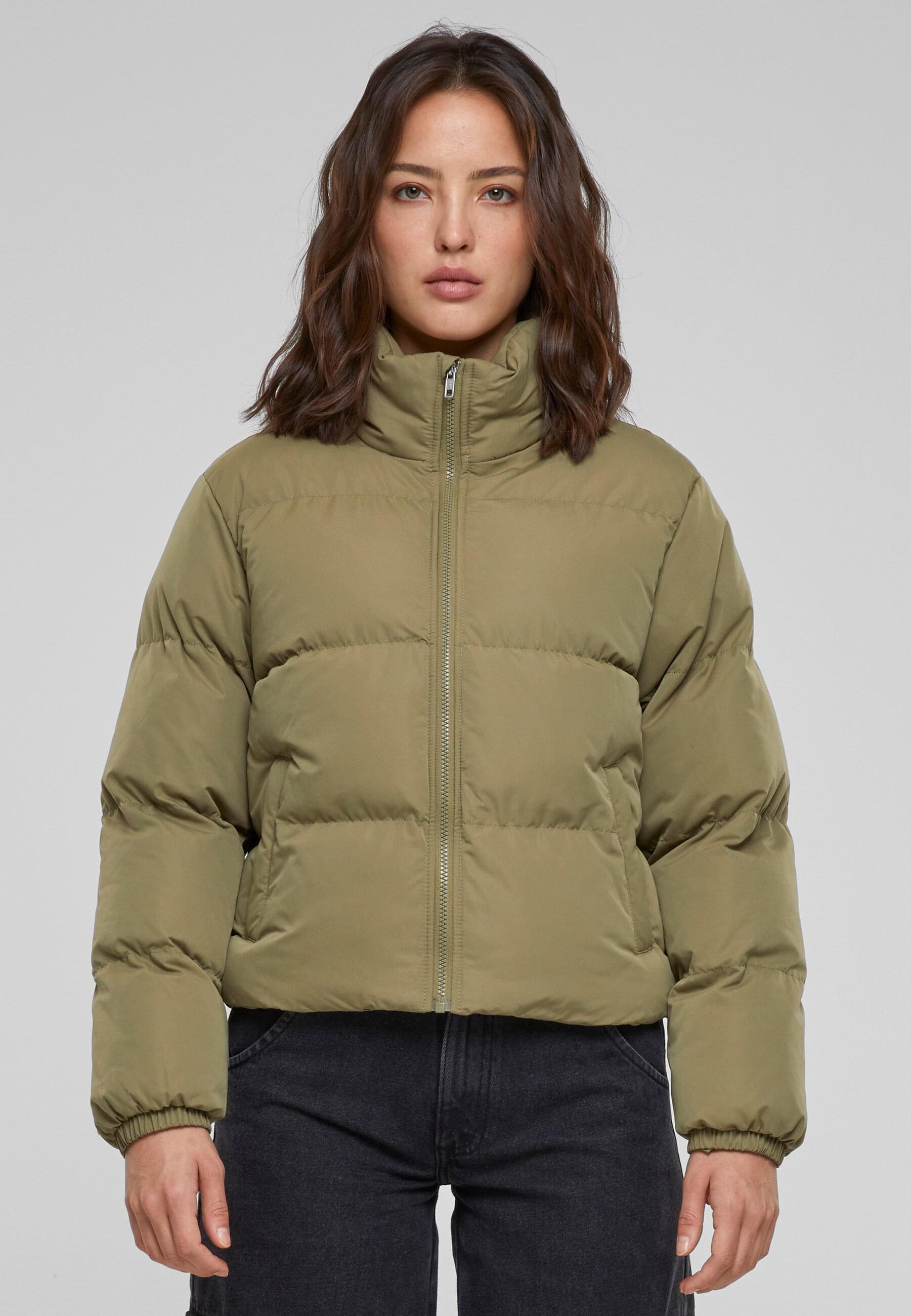 URBAN CLASSICS Winterjacke »Urban Classics Damen Ladies Short Peached Puffer Jacket«, (1 St.), ohne Kapuze