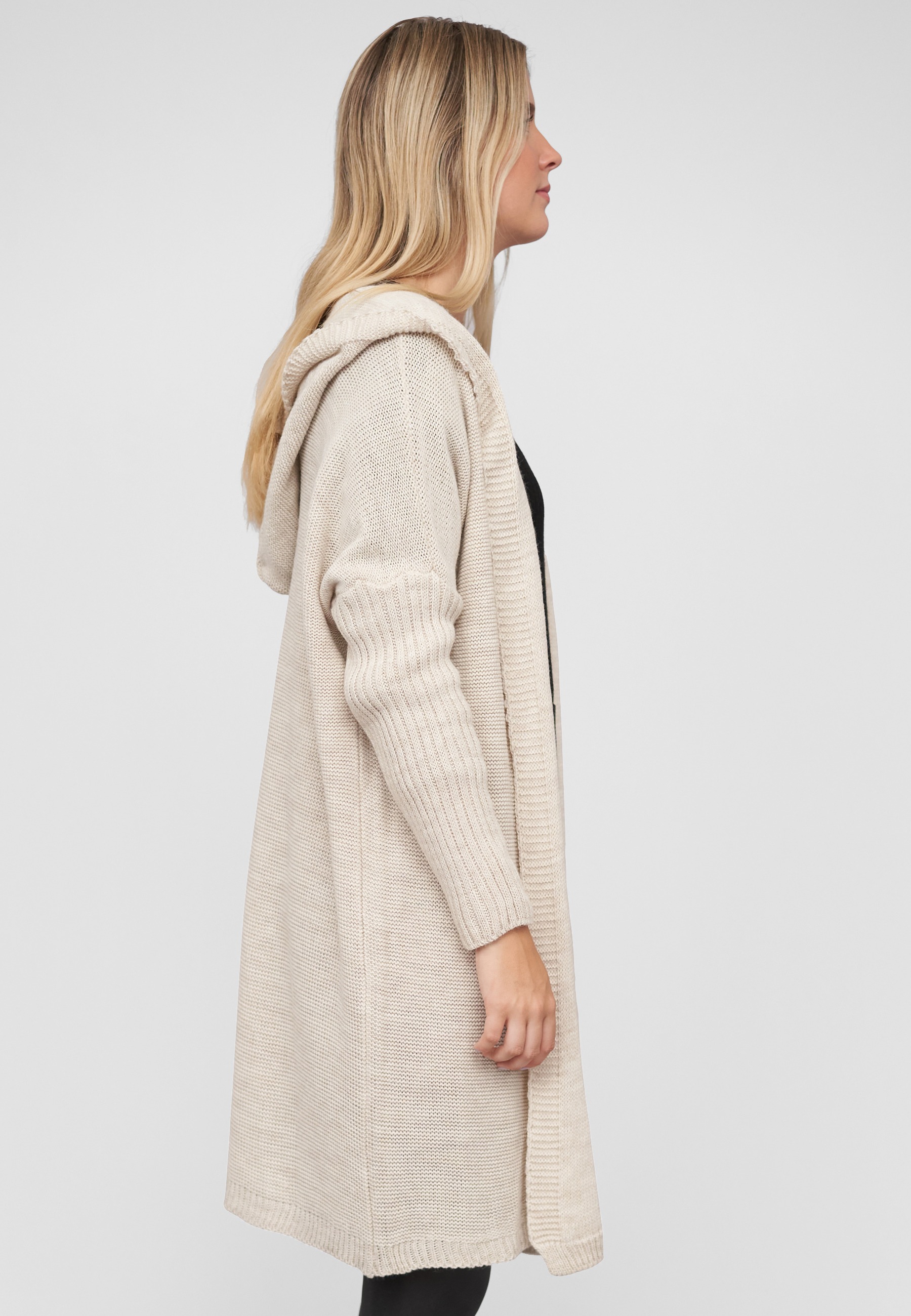 CLOUD 5IVE Strickjacke »CLOUD 5IVE Longform knit cardigan with hood« 1