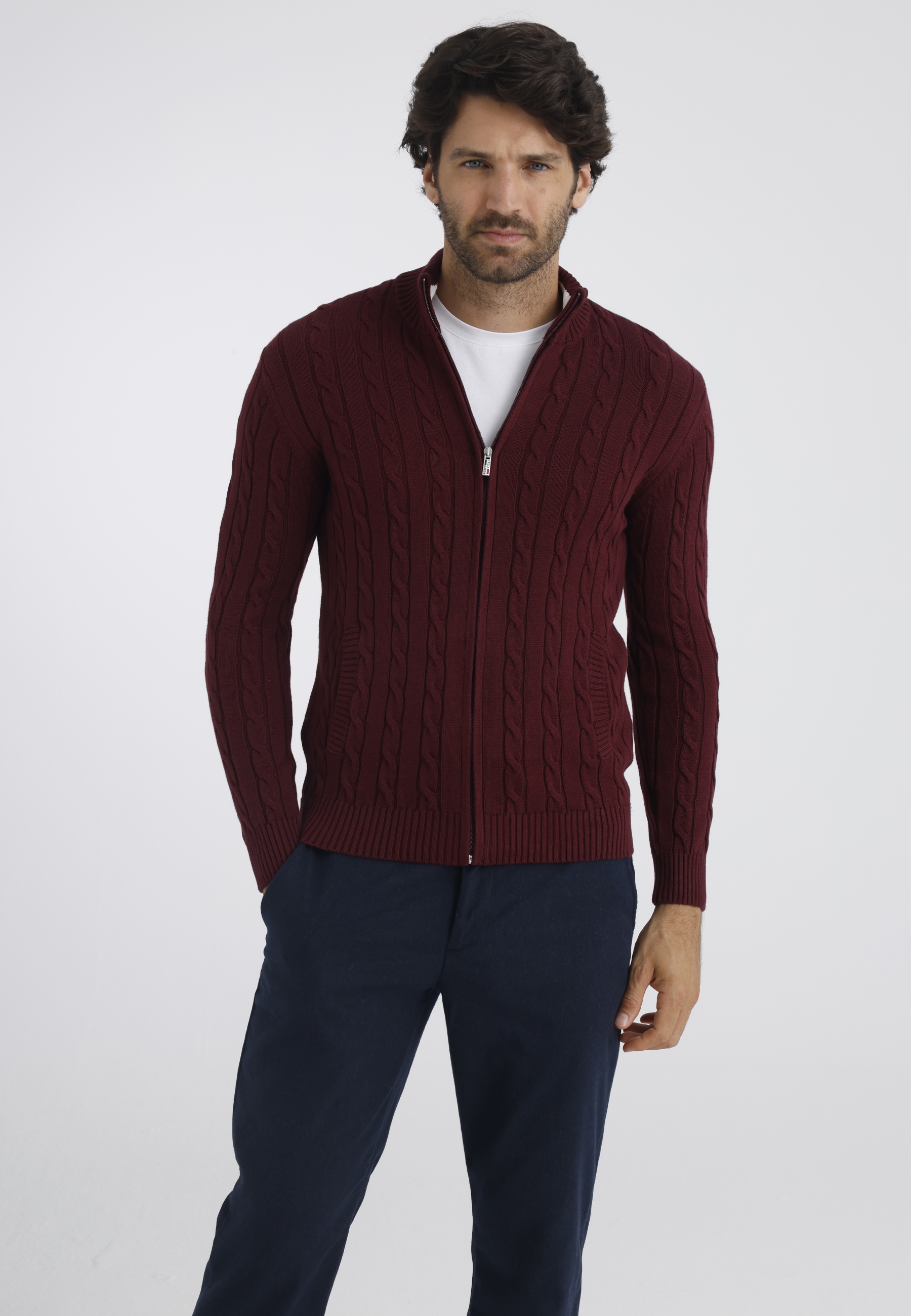 Felix Hardy Strickjacke "Strickjacke mit Zopfmuster"