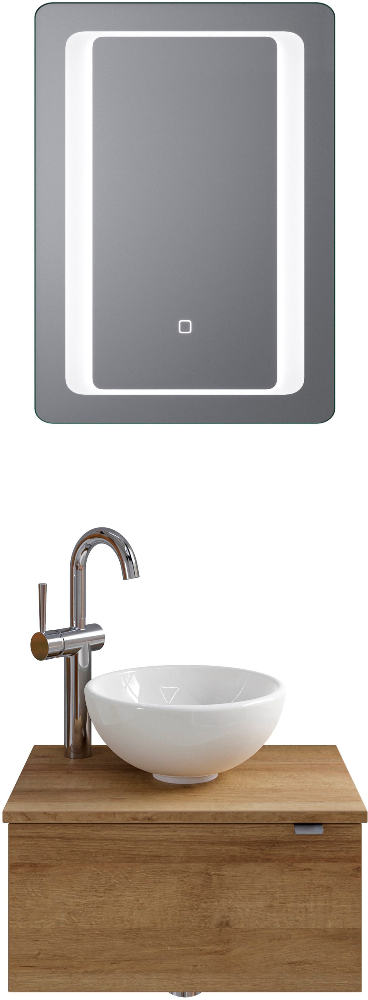 Saphir Badmöbel-Set "Serie 6915" 4 Stk. tlg. Gäste-Bad, 51 cm breit, mit LE günstig online kaufen