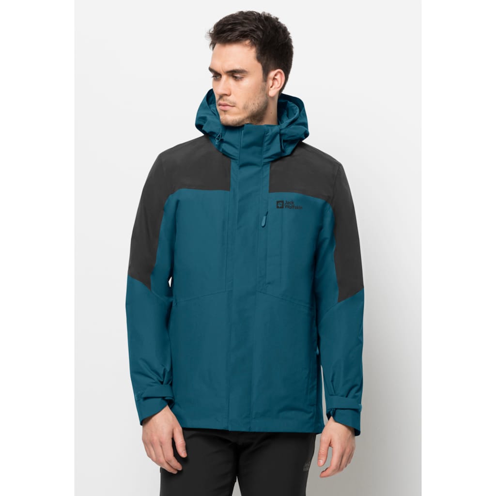 Jack Wolfskin 3-in-1-Funktionsjacke »ROMBERG 3IN1 JKT M«, (2 teilig), mit Kapuze