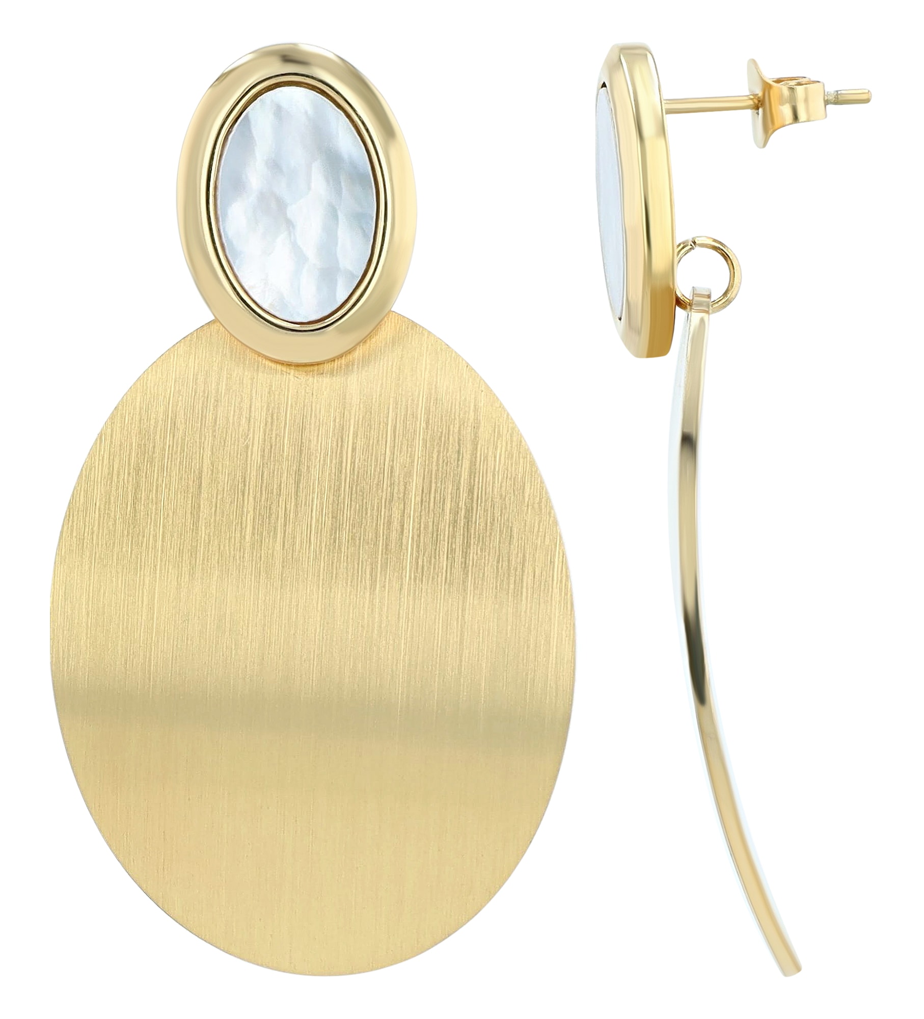 Adelia´s Paar Ohrhänger »Damen Ohrringe – Ohrstecker aus Edelstahl mit Perlmutt« Ein stilvolles Geschenk für besondere Momente