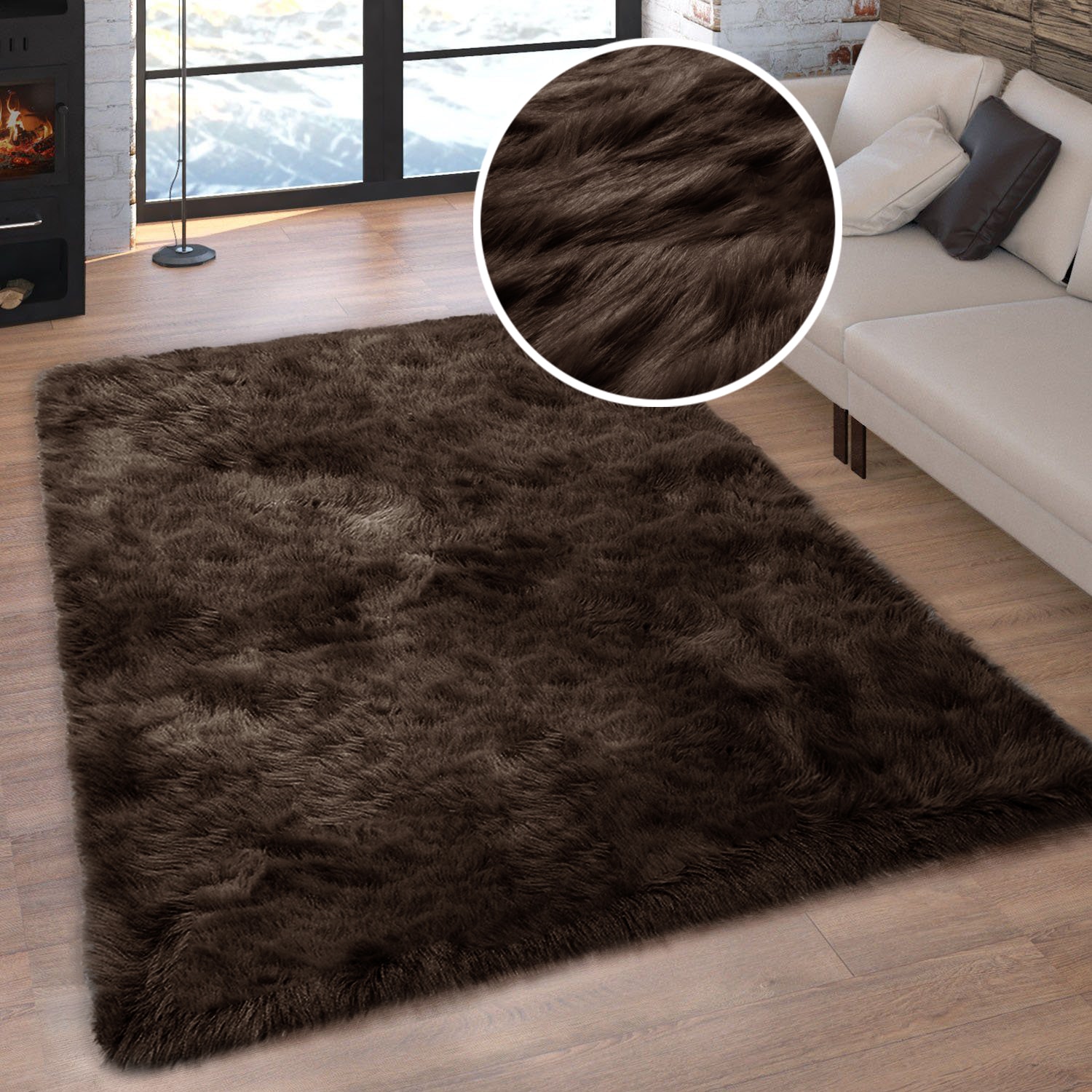 my home Hochflor-Teppich "Valeria, Fellteppich, kuschelig, flauschig" recht günstig online kaufen