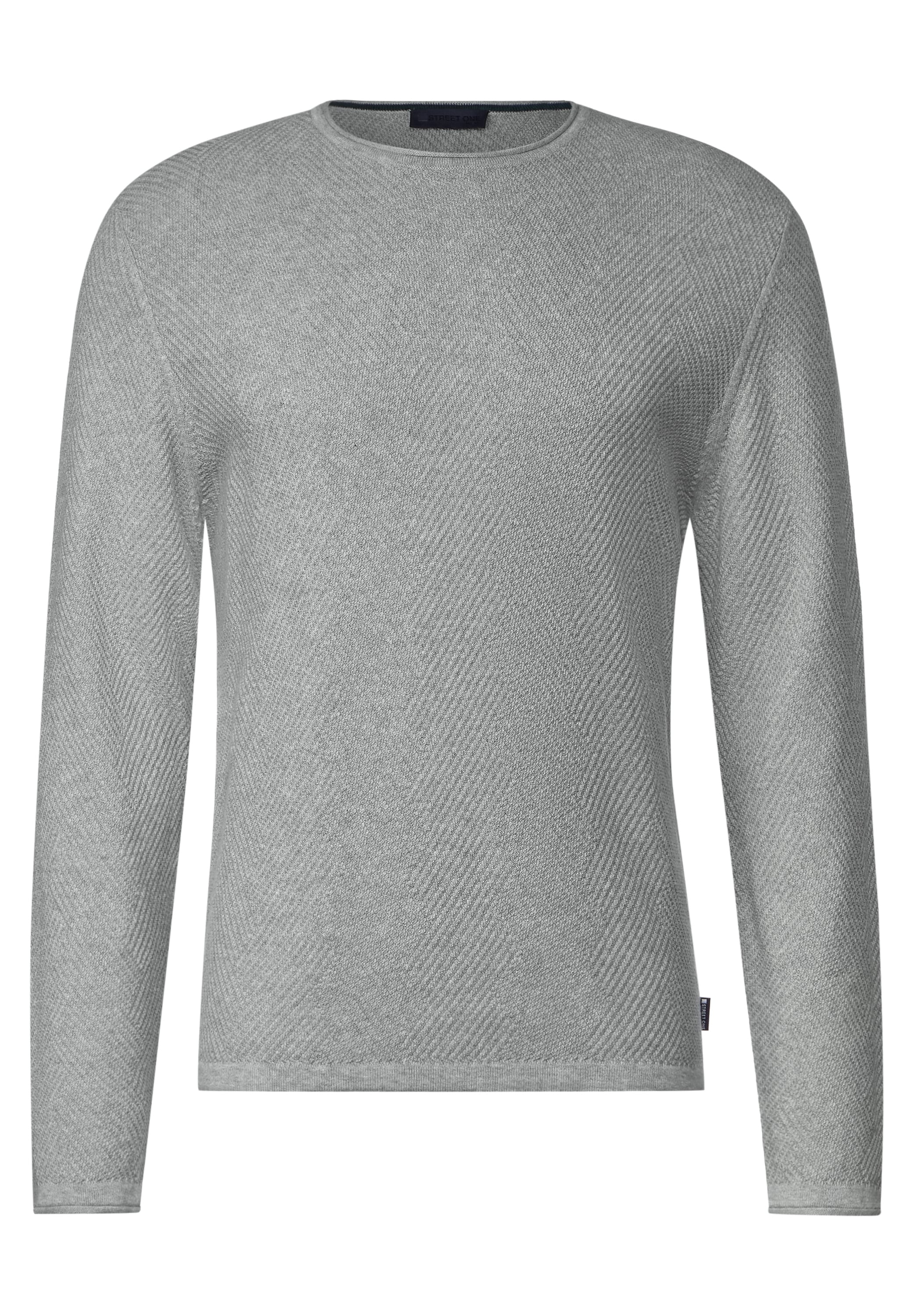 STREET ONE MEN Strickpullover, mit Rundhalsausschnitt