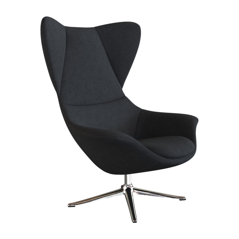 FLEXLUX Ohrensessel "Stilo Relaxsessel, TV-Sessel", Solitär, Stil-Ikone, drehbar, Fuß Aluminium