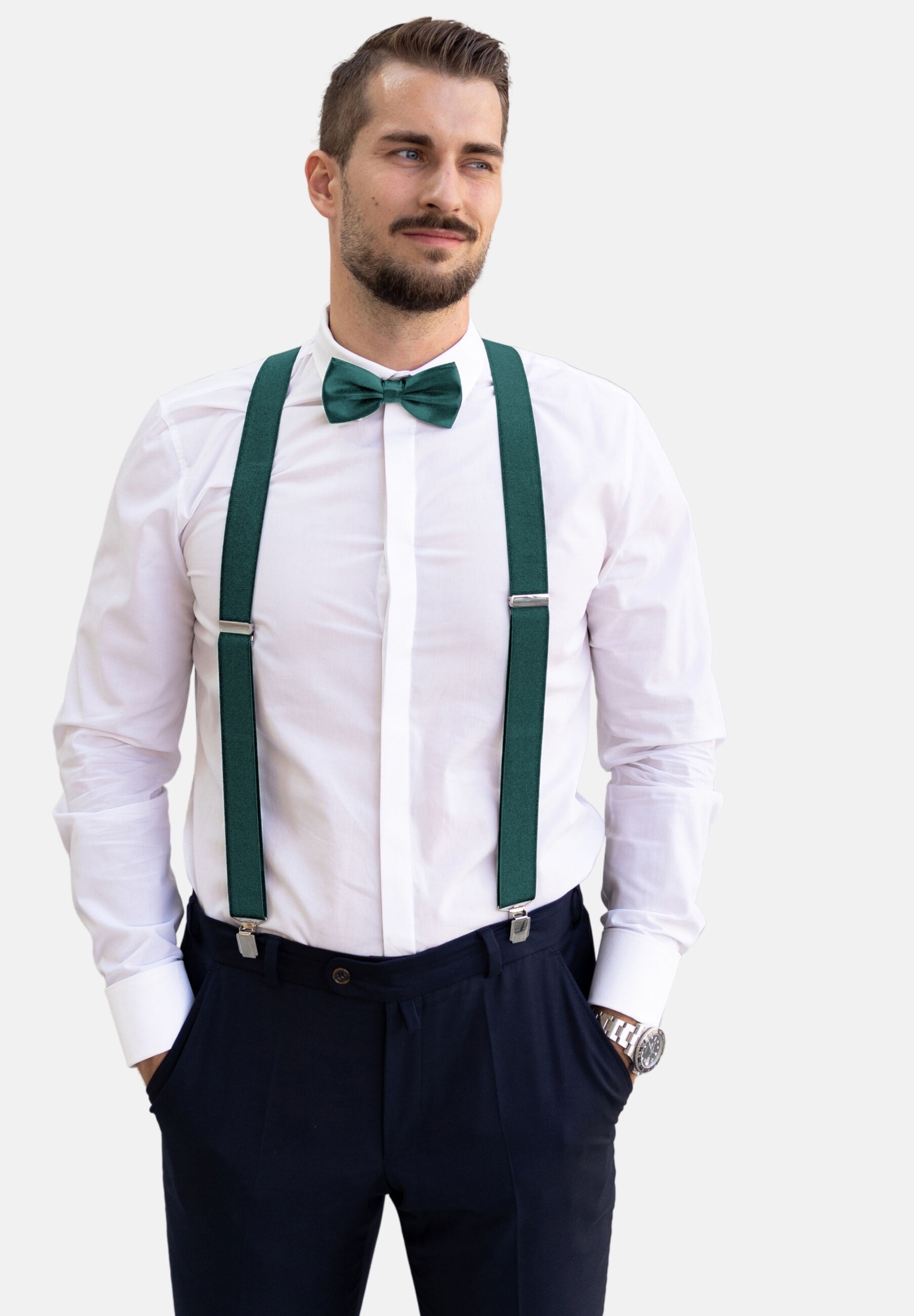 Massi Morino Hosenträger »Massi Morino Hosenträger-Set« 2 Stk. mit Fliege