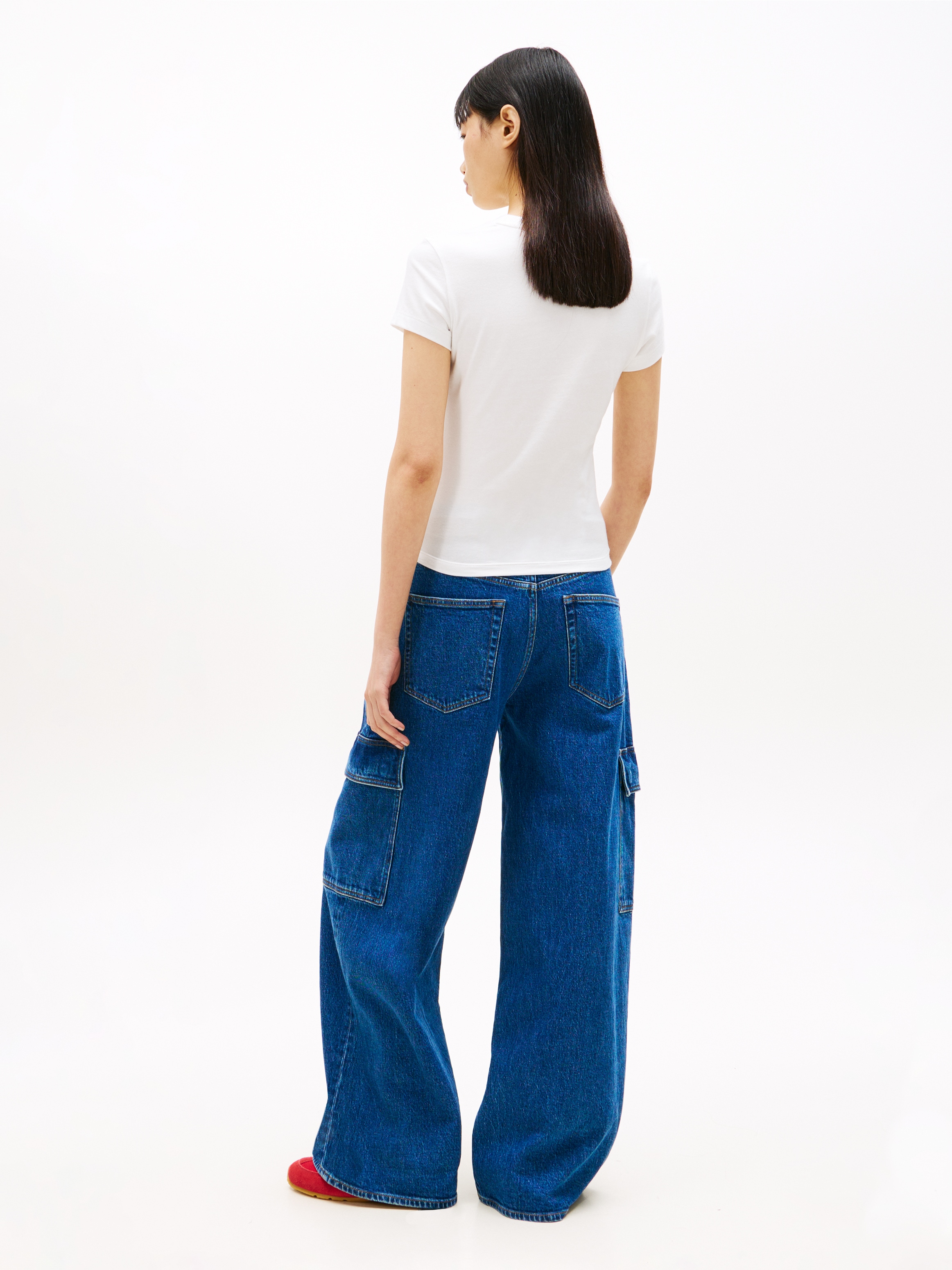 Tommy Jeans T-Shirt »TJW SLIM WAVY FLAG TEE EXT« mit Rundhalsausschnitt