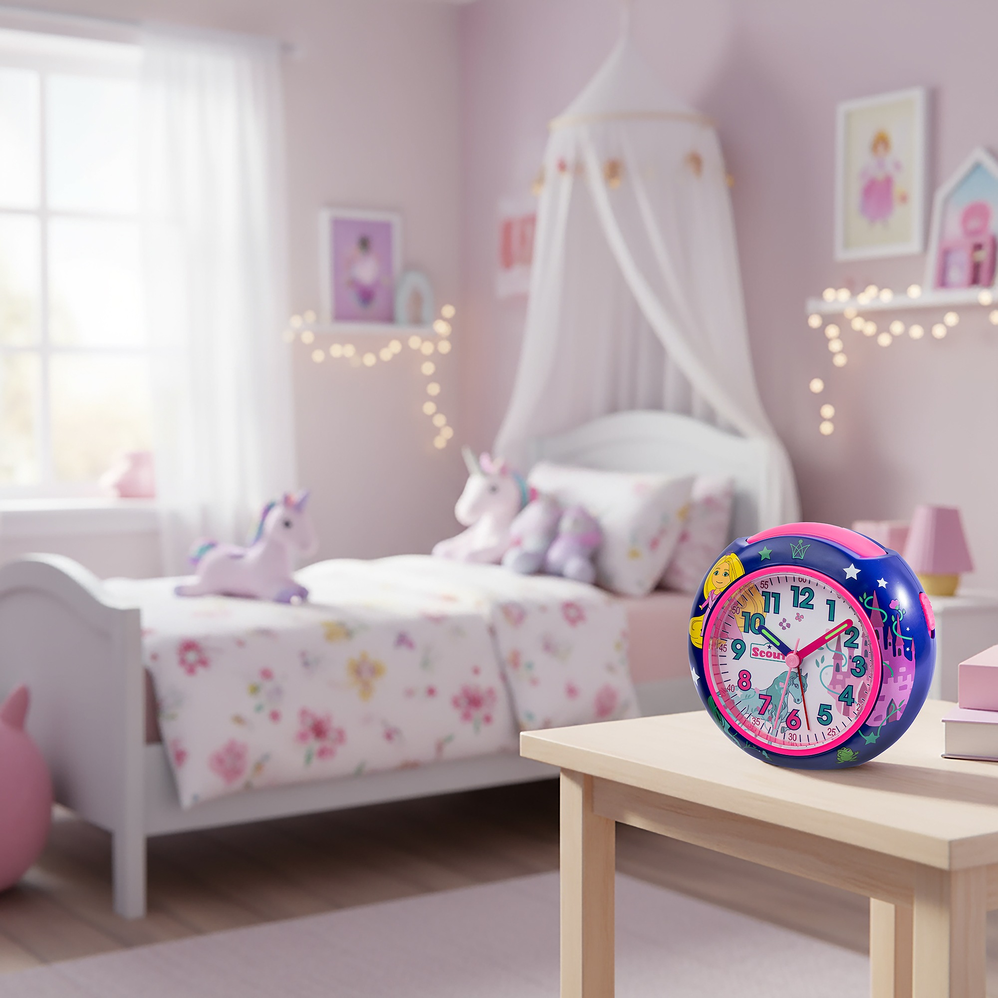 Scout Kinderwecker »Pics« Quarzwecker, Geschenkidee, Kinderzimmer,Schulanfang, Pferd,Lernwecker