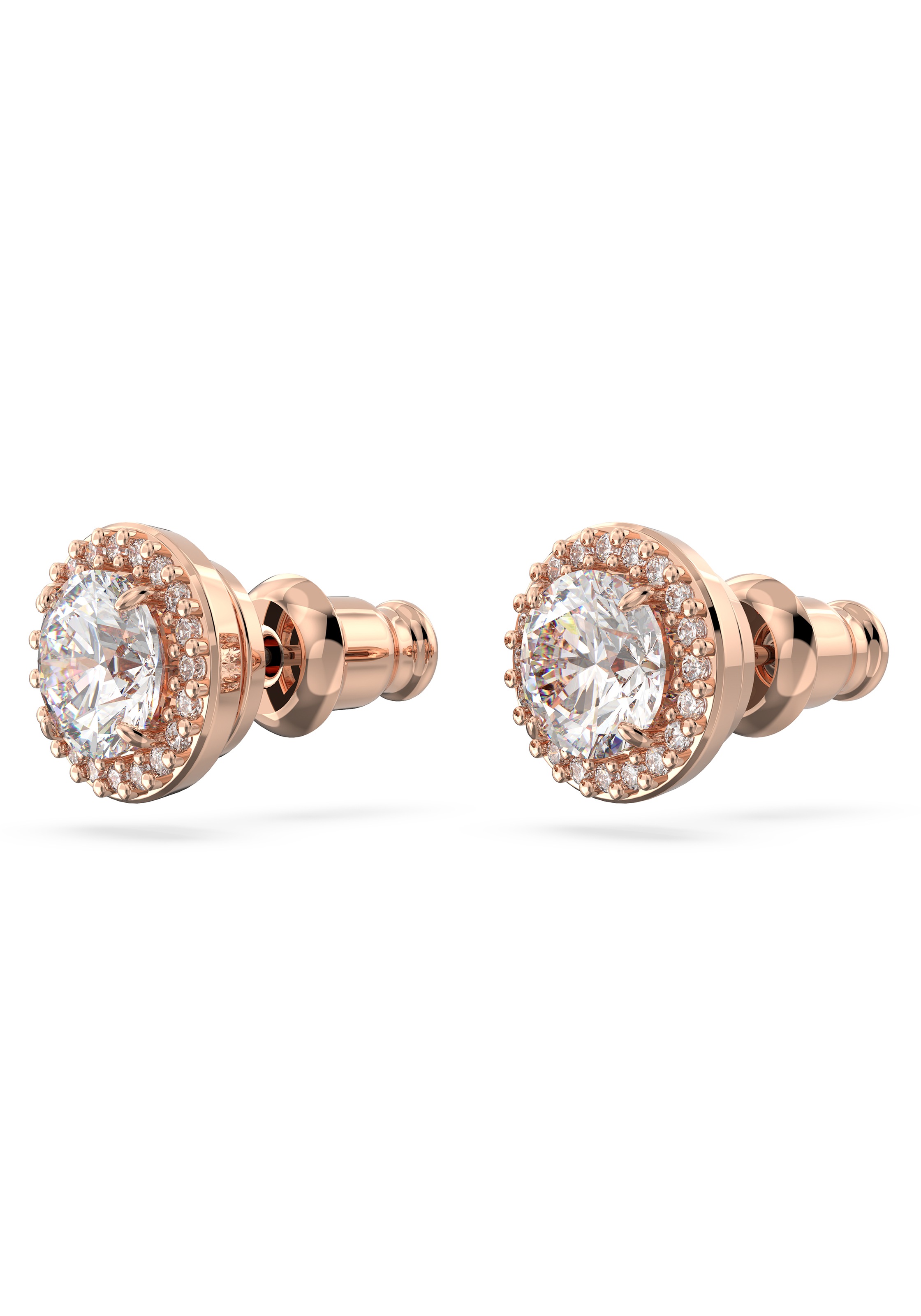 Paar Ohrhänger SWAROVSKI "Una Angelic Stern", rosa (roségoldfarben, kristallweiß, kristallweiß), Ohrringe, Damen, Metall, mit Swarovski Kristall 4