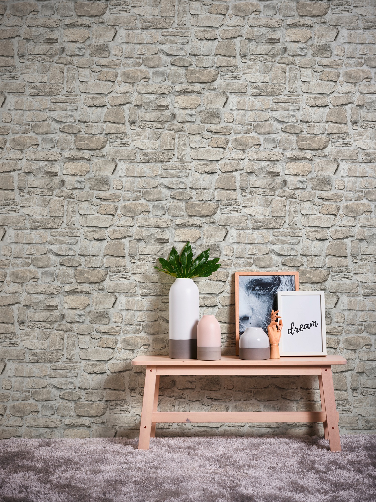 A.S. Création Vliestapete »Decoro«, gemustert-Motiv-abstrakt, Tapete Stein Tapeten Wohnzimmer Schlafzimmer Küche modern Design Optik