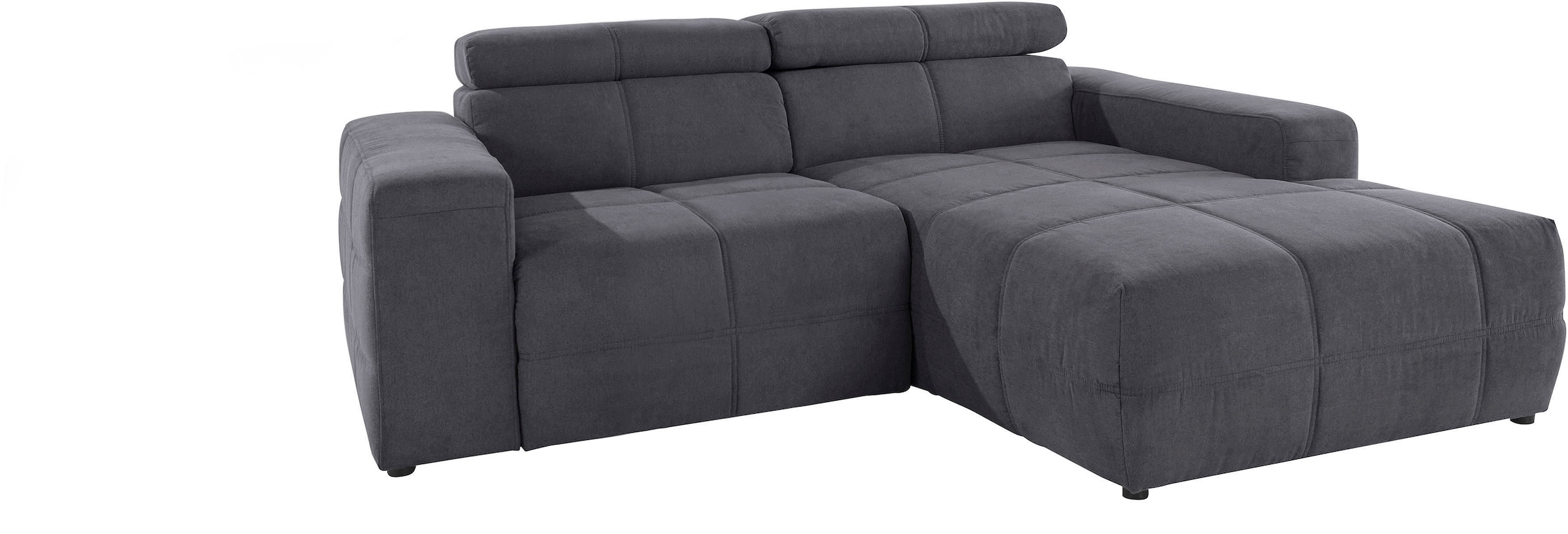 DOMO collection Ecksofa "Brandon B/T/H: 214/100/80 cm, L-Form", Mit Kopftei günstig online kaufen