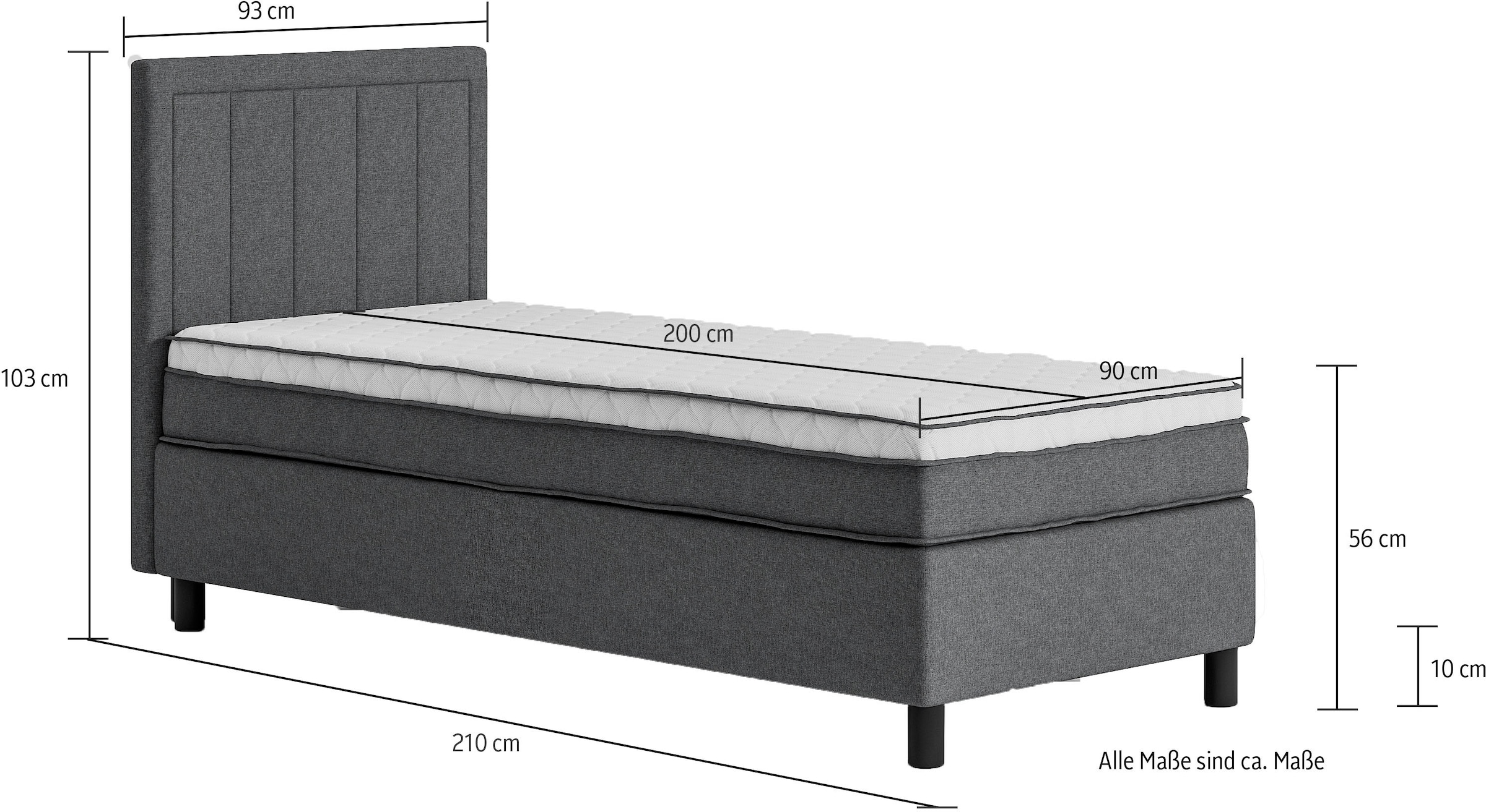 ATLANTIC home collection Boxbett »Serenity«, wahlweise mit Matratze