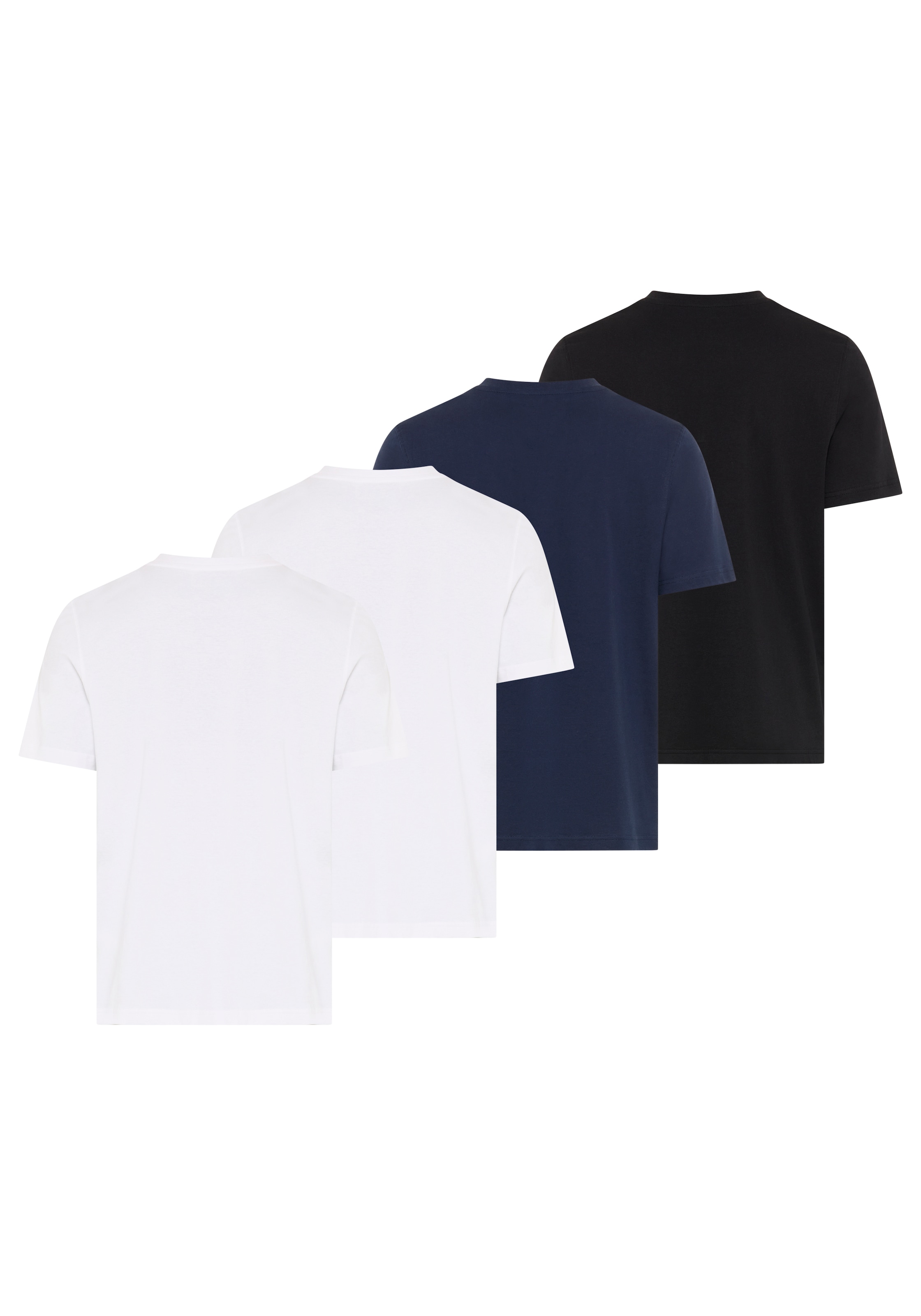 Mans World Rundhalsshirt 5er-Pack, Kurzarm, Regular Fit, unifarben, Rundhal günstig online kaufen