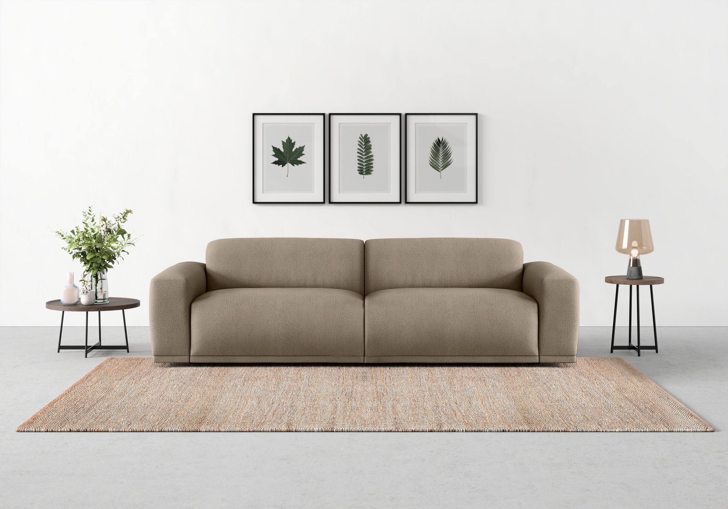 TRENDMANUFAKTUR Big-Sofa "Braga, mit hochwertigem Kaltschaum, Megasofa, in Cord erhältlich", modernes Big-Sofa, Couch mi