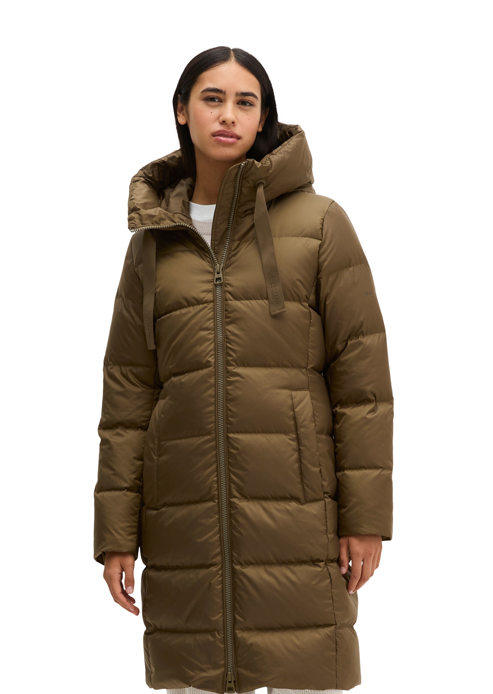 Marc OPolo Daunenmantel mit 2-Way-Zipper und großer Kapuze - aktuelle HW26-Kollektion