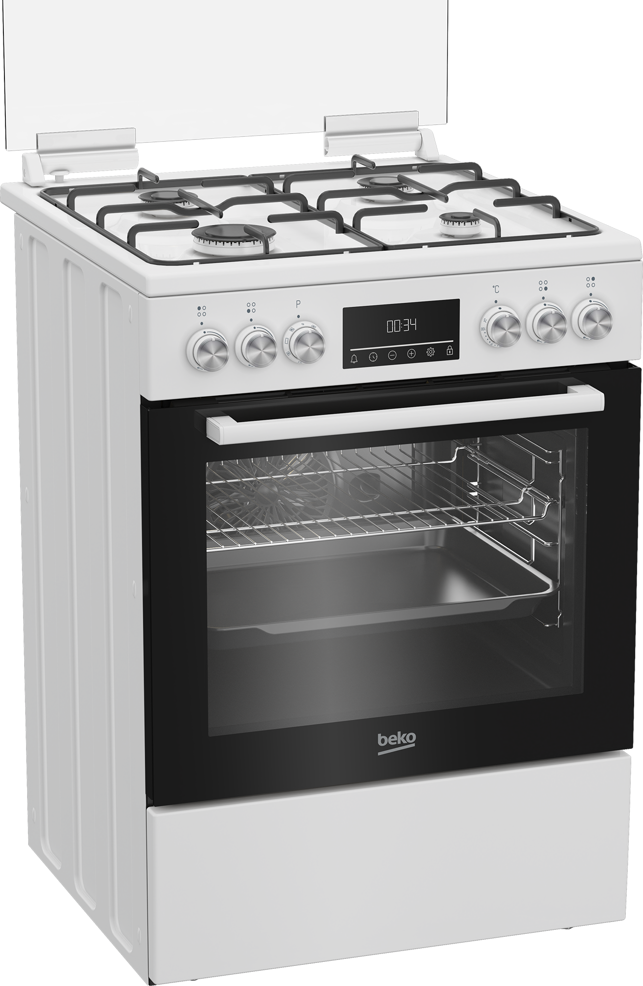 BEKO Gas-Standherd »FBM62320WDSL«, mit Teleskopauszug nachrüstbar