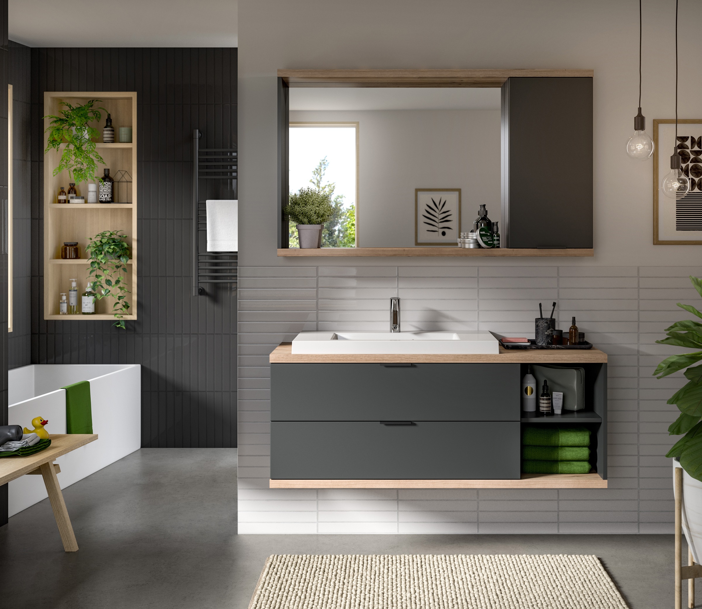 welltime Badmöbel-Set Set, 2 Stk. tlg. günstig online kaufen