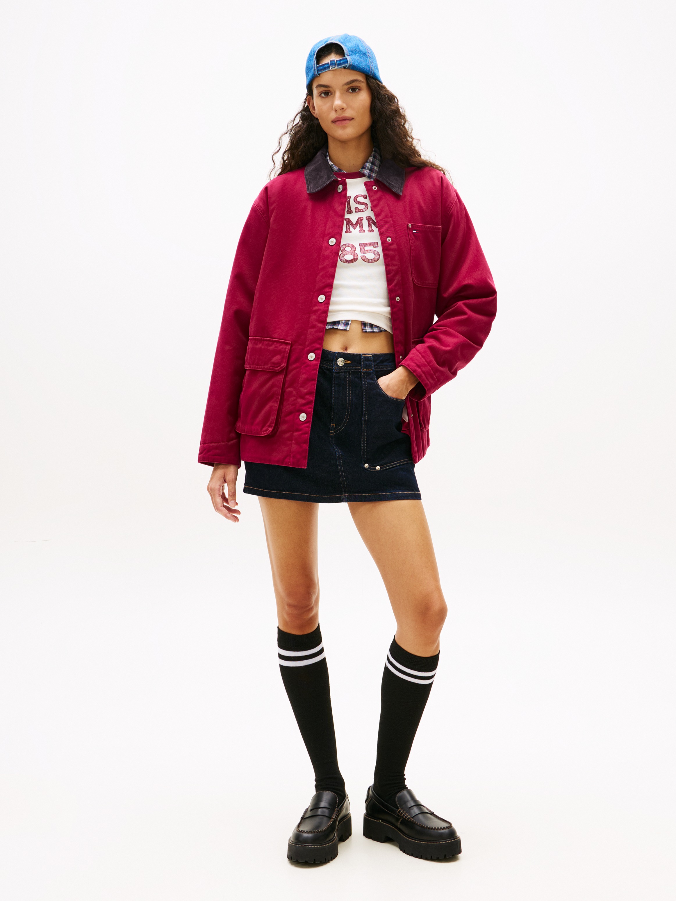 Thumbnail - Tommy Jeans Outdoorjacke "TJW TWILL JACKET CORD COLLAR" ohne Kapuze